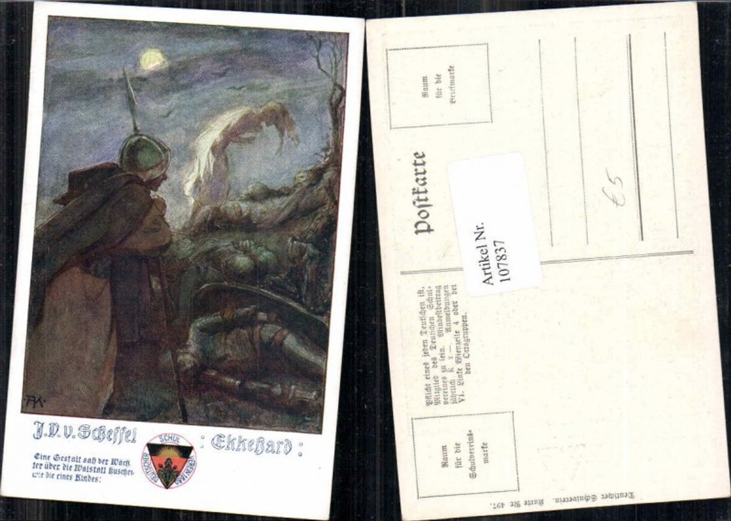 107837,Dt. Schulverein 497 Ekkehard Scheffel Mond AK