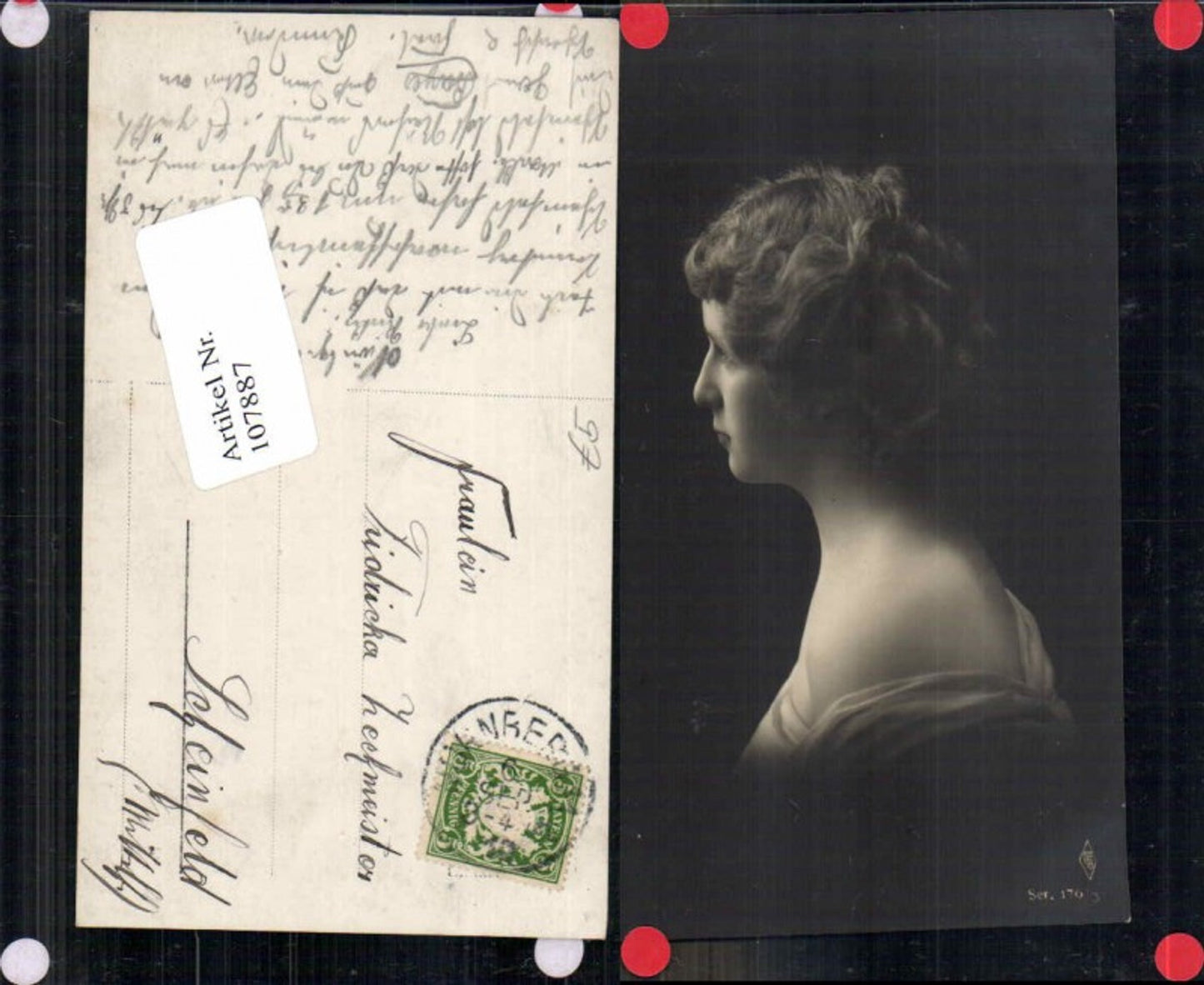 107887,PFB Schöne Frau Profile Pose Edwardian Girl Portrait