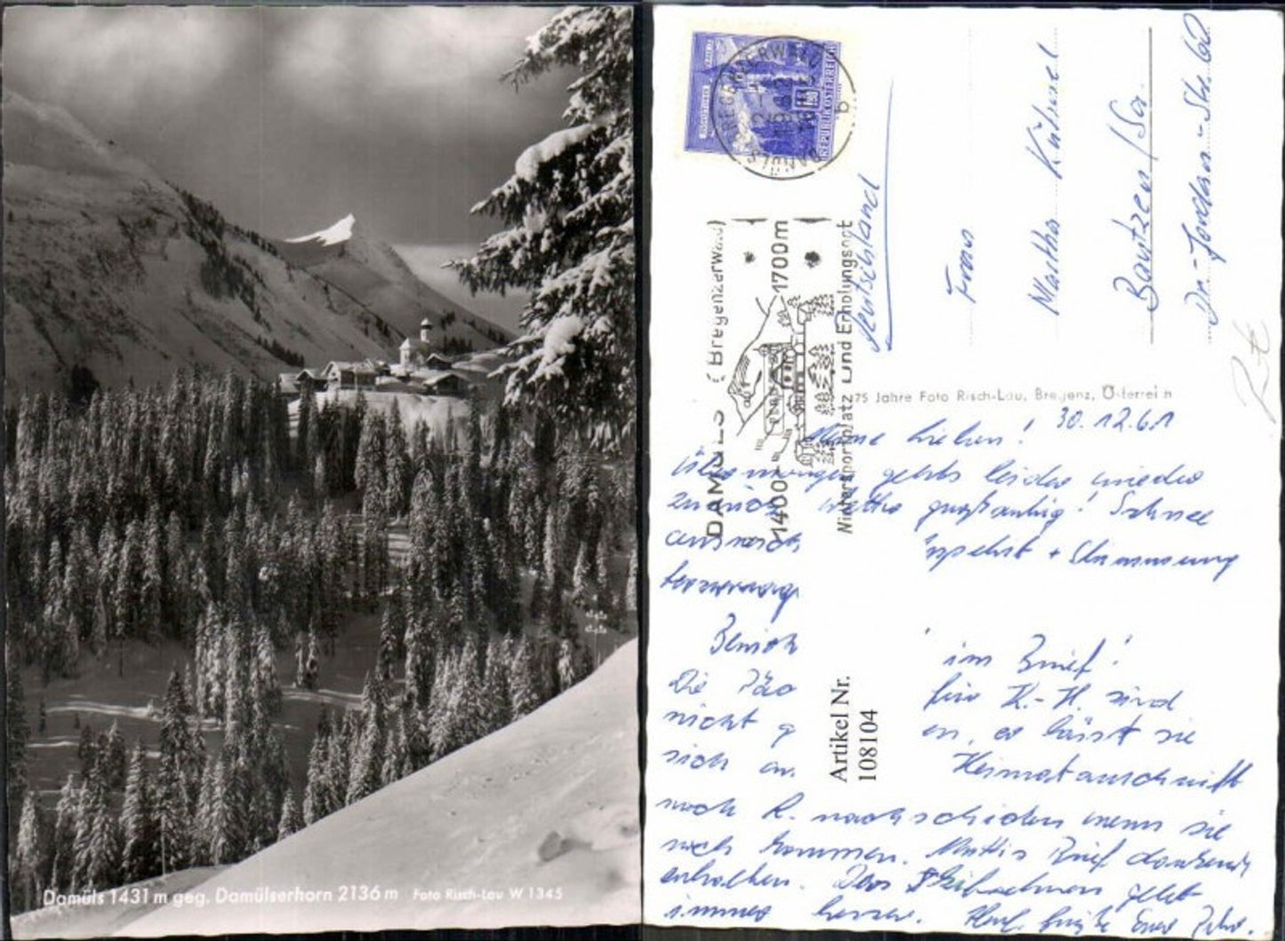 Alte Ansichtskarte – Old Postcard