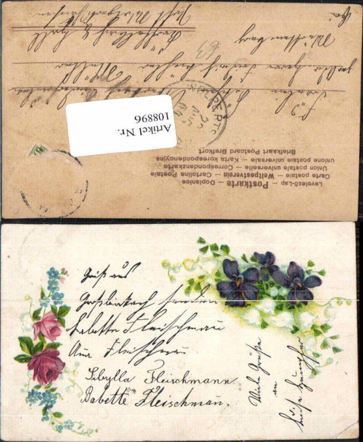 108896,Litho Blumen Rosen