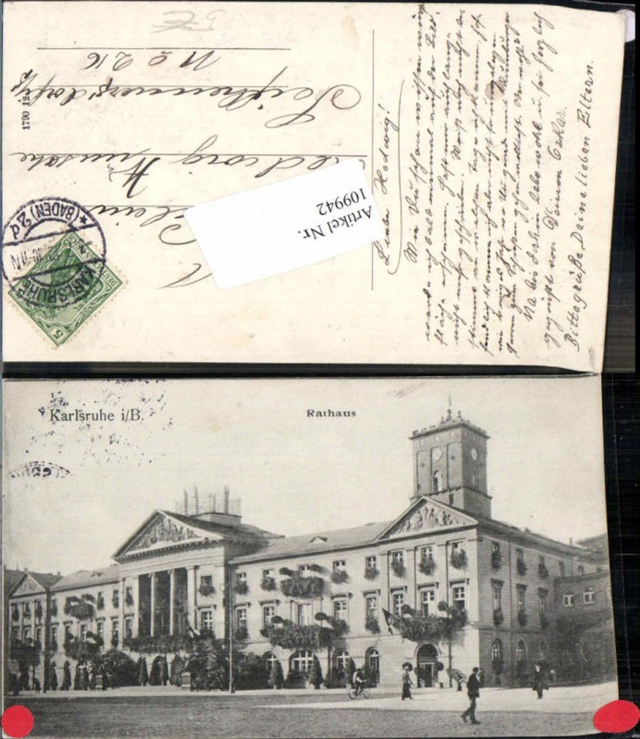 109942,Karlsruhe Partie am Bahnhof 1910