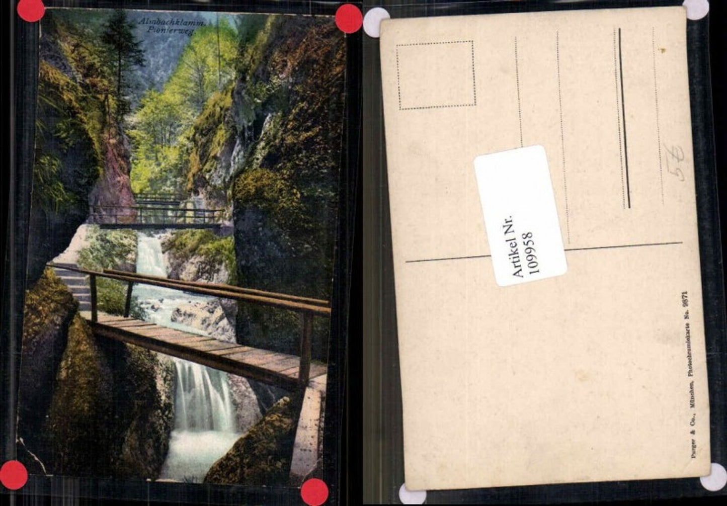 109958,Almbachklamm Pionierweg bei Maria Gern Berchtesgaden Purger Co 9871