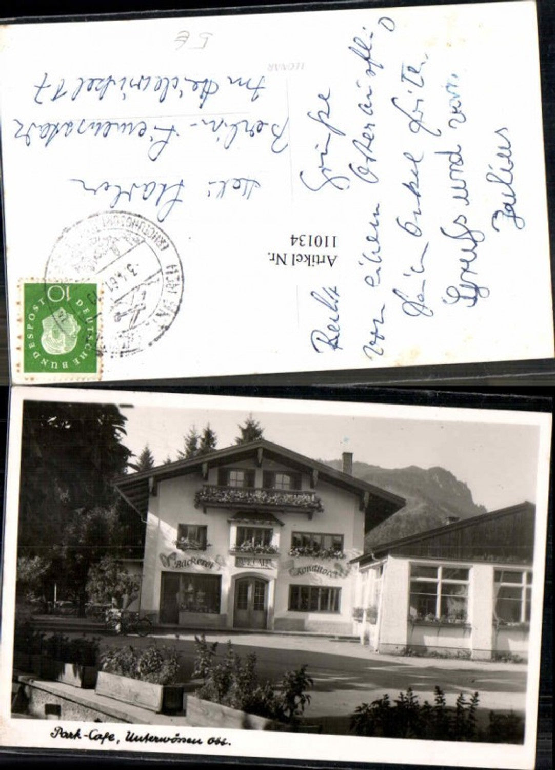 110134,Unterwössen Oberbayern Park Cafe Gasthaus Konditorei