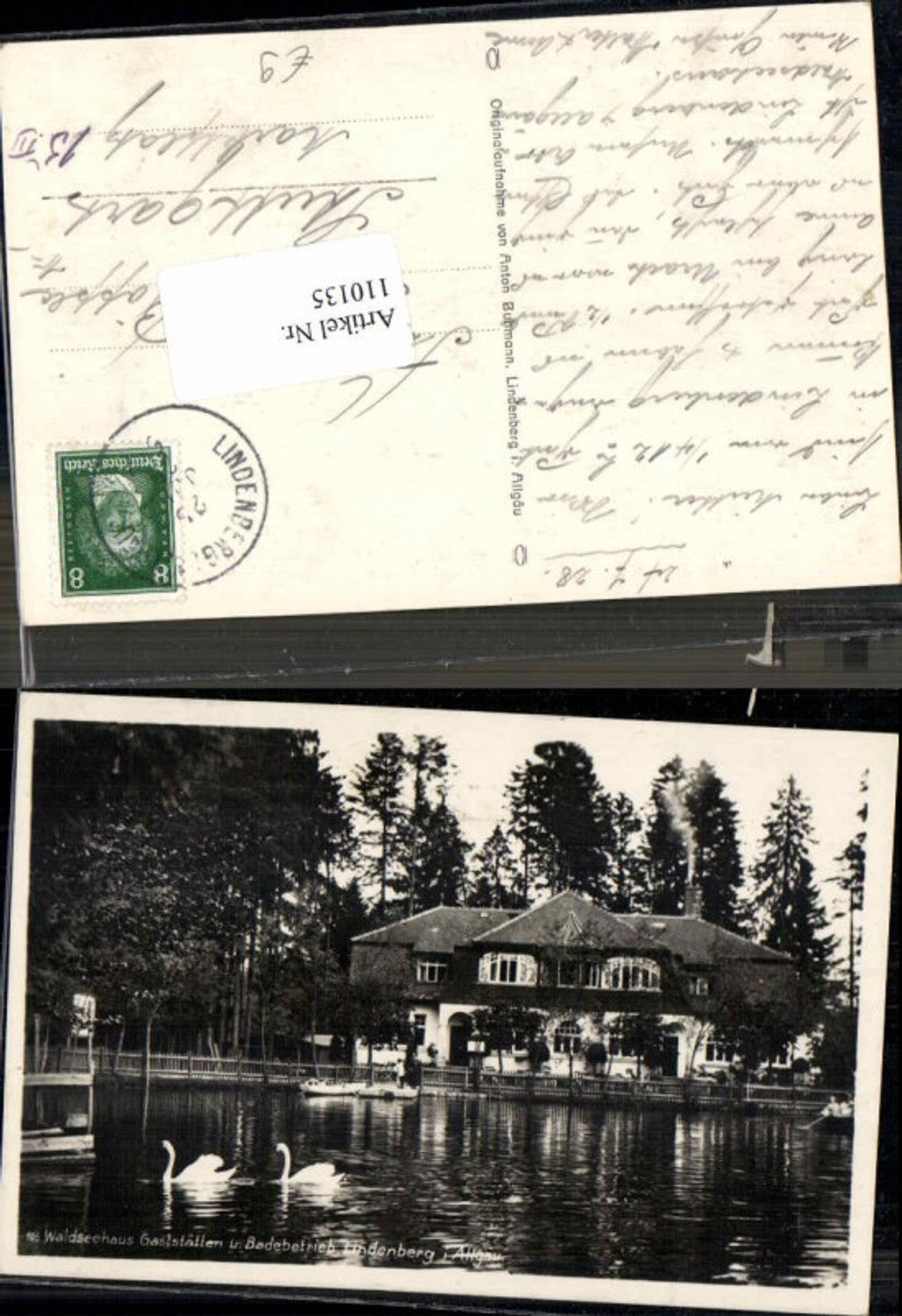 110135,Waldseehaus Gasthaus bei Lindenberg im Allgäu 1928