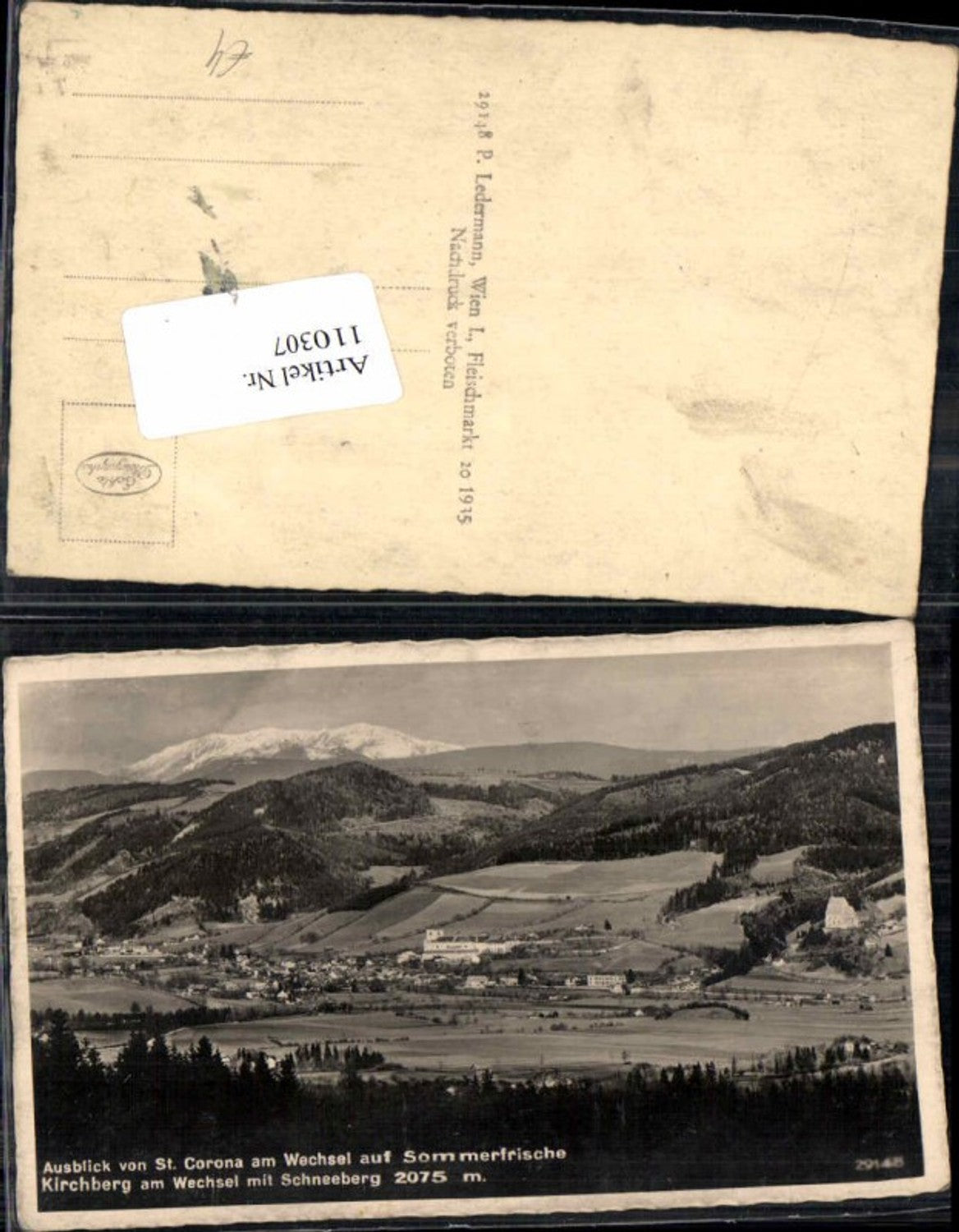 110307,St Corona am Wechsel bei Kirchberg m. Schneeberg