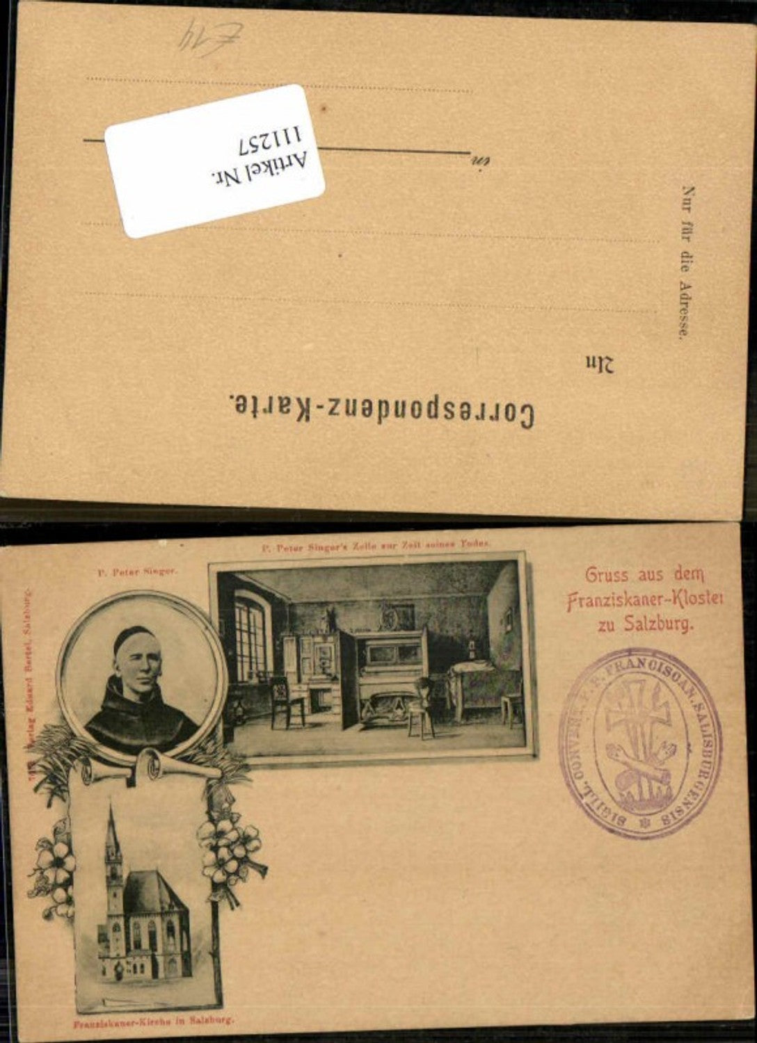 111257,Salzburg Gruss aus der Franziskaner Kloster Kirche