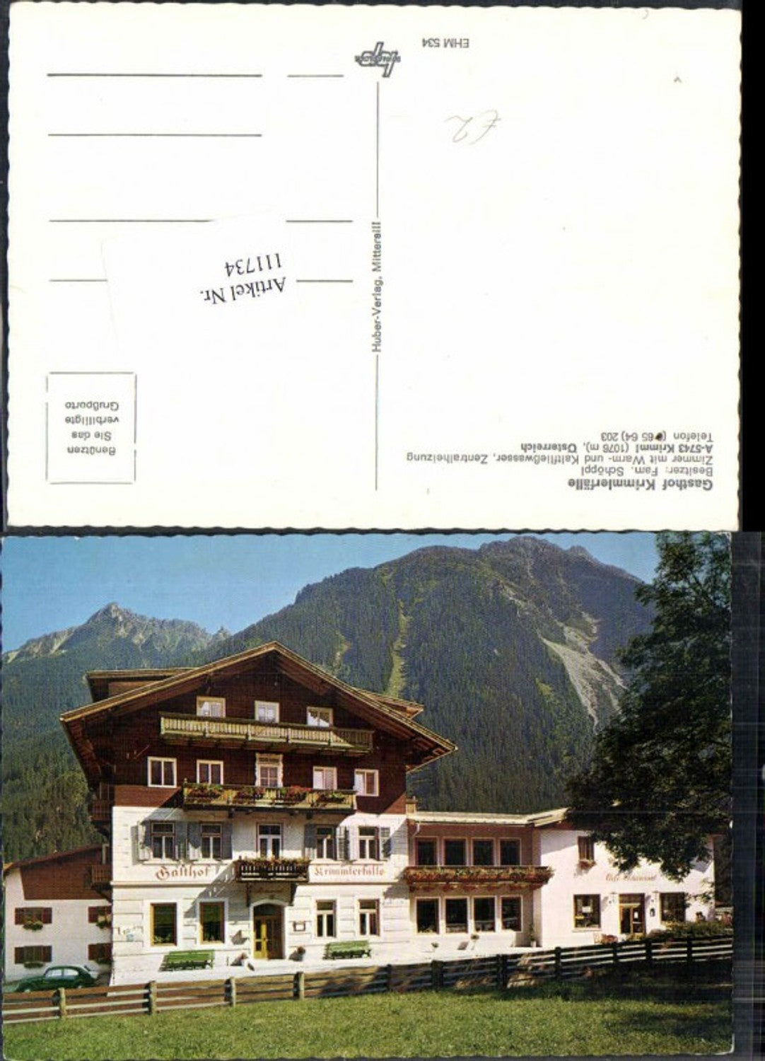 111734,Gasthaus Krimmlerfälle Krimml Pinzgau