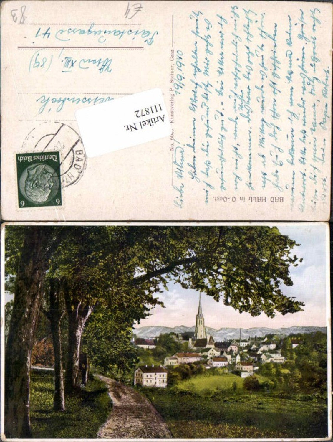 111872,Bad Hall bei Steyr Wegpartie 1940