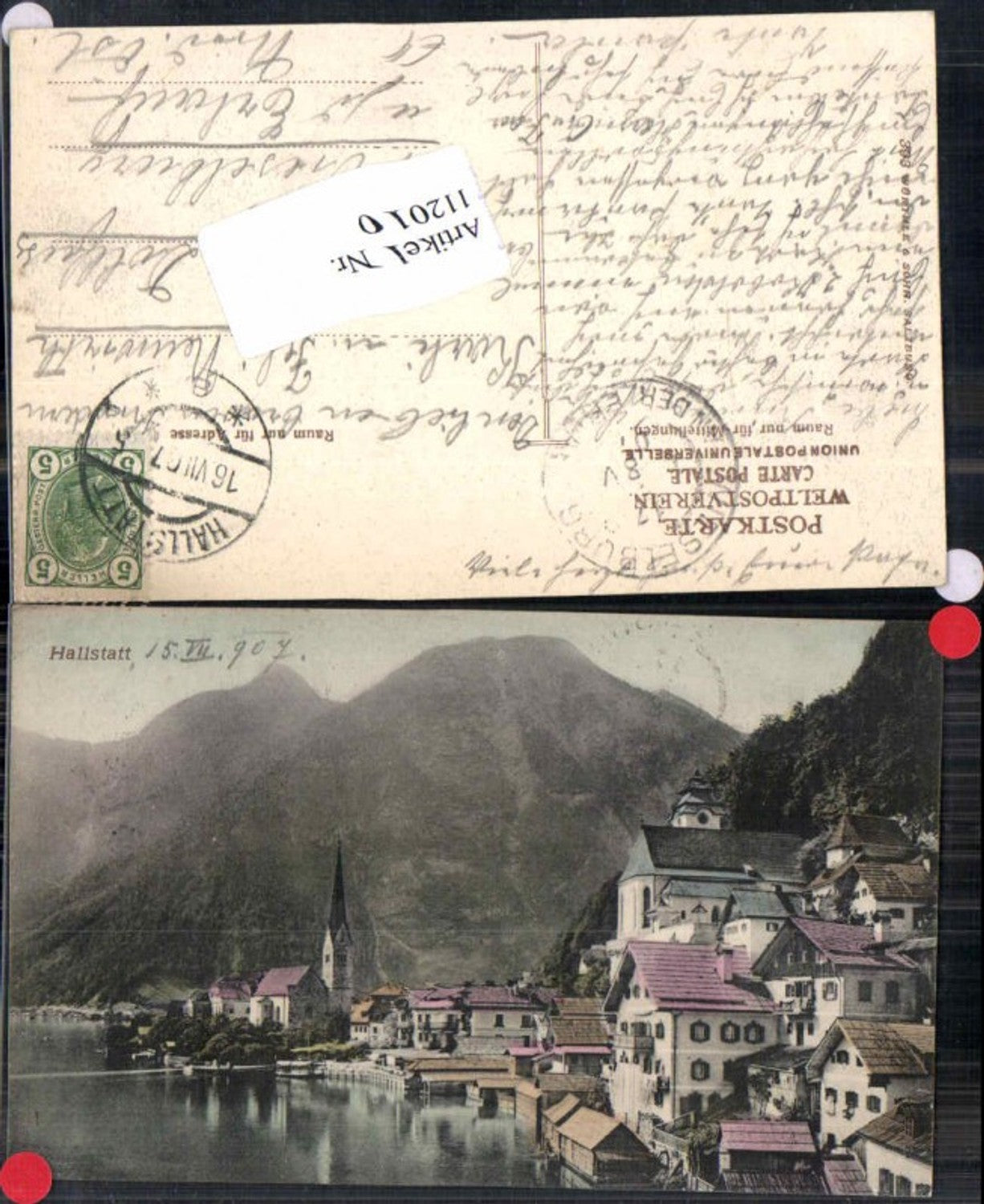 112010,Hallstatt Partie zu den Häusern 1905