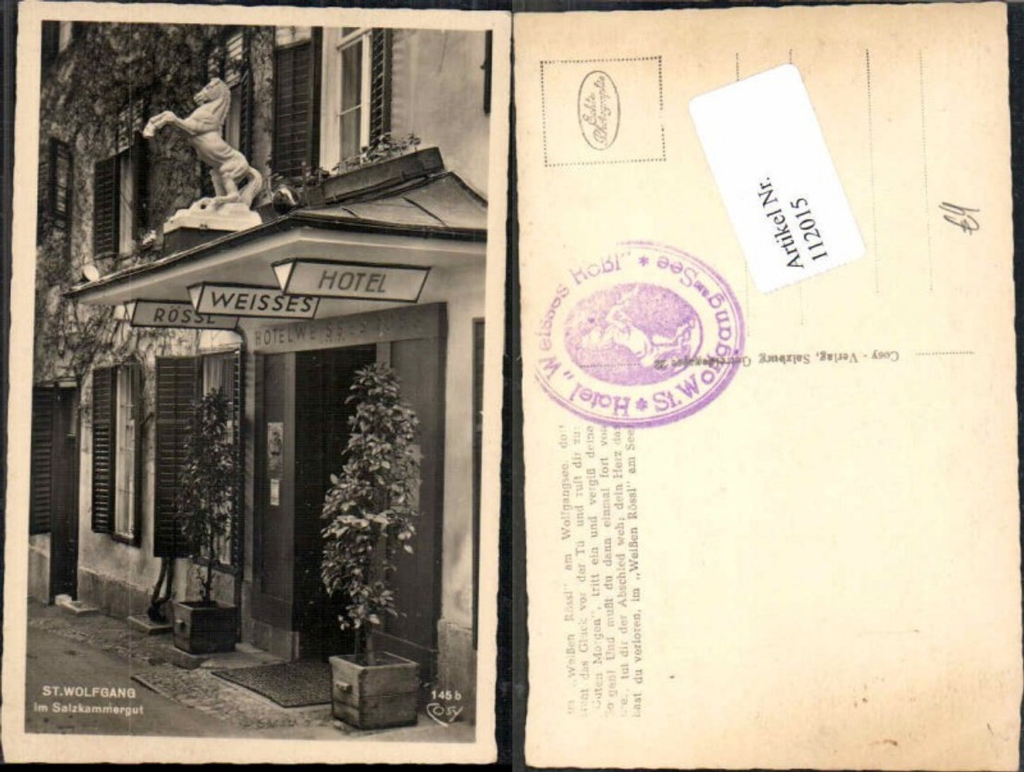 112015,St Wolfgang im Salzkammergut Hotel Weisses Rössl Eingang