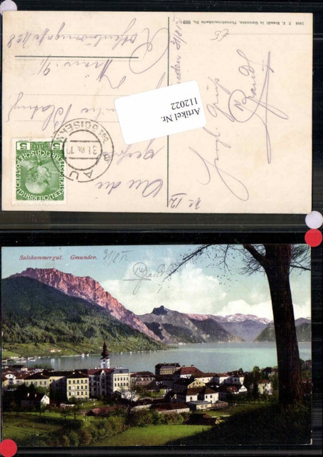 112022,Salzkammergut Gmunden am Traunsee pub Brandt 929