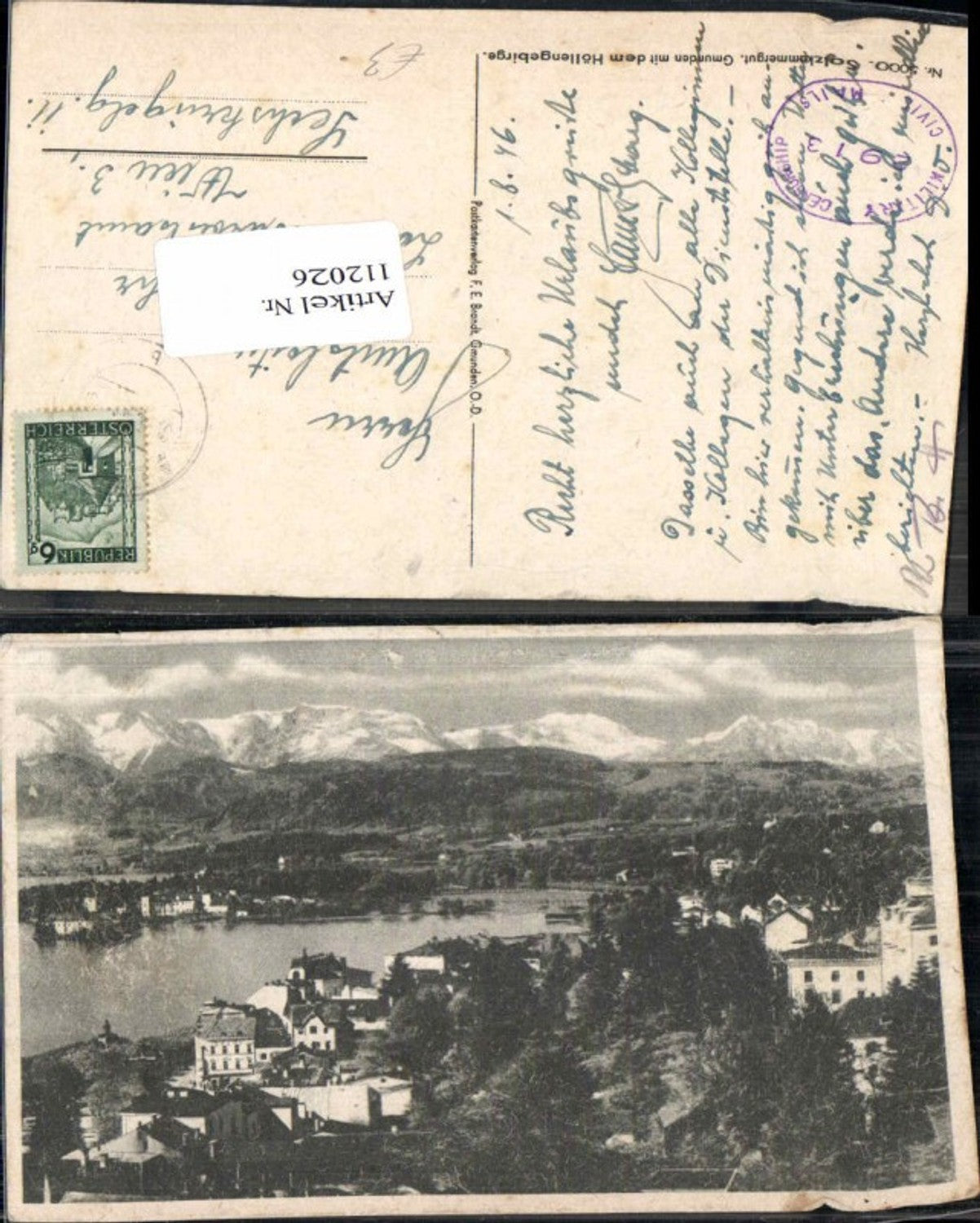 112026,Salzkammergut Gmunden am Traunsee Brandt Nr 5000