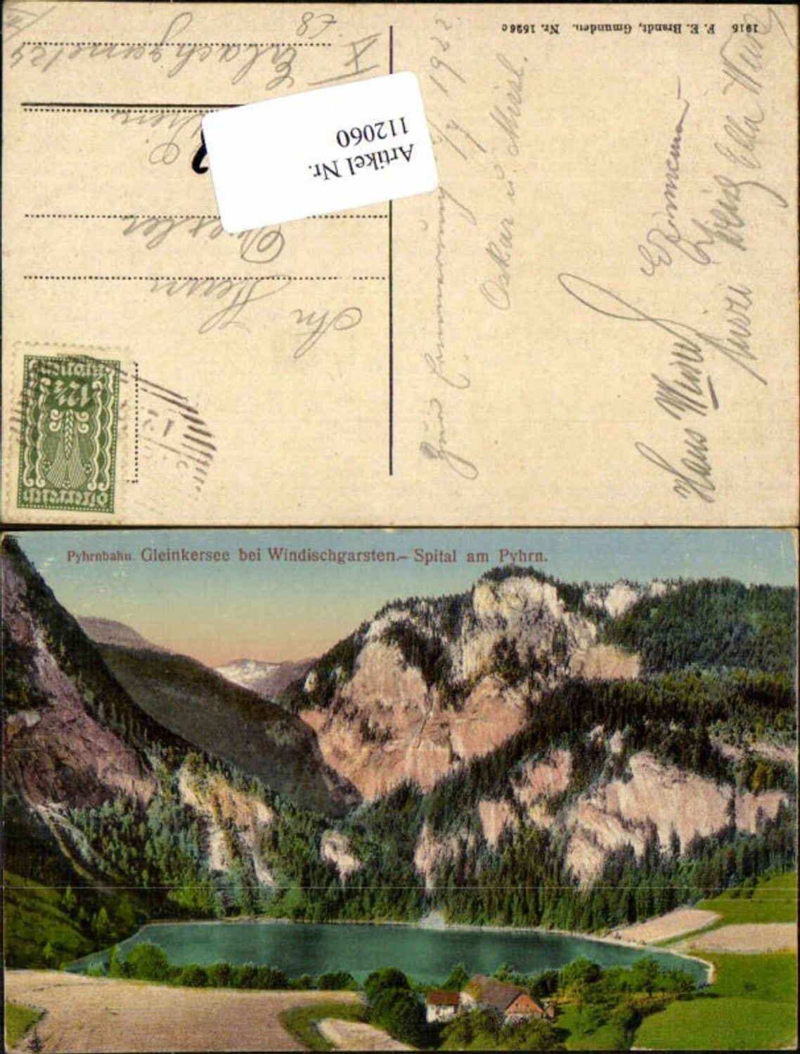 112060,Pyhrnbahn Gleinkersee bei Windischgarsten Spital am Pyhrn pub Brandt 1526c