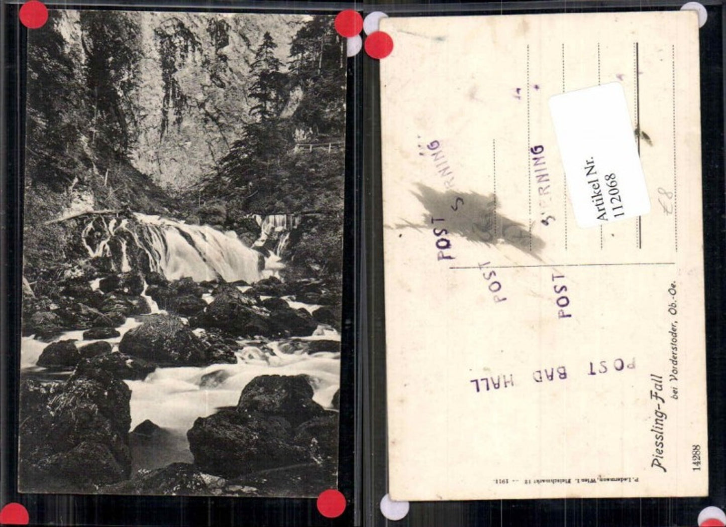 112068,Piessling Fall Wasserfall bei Vorderstoder 1911