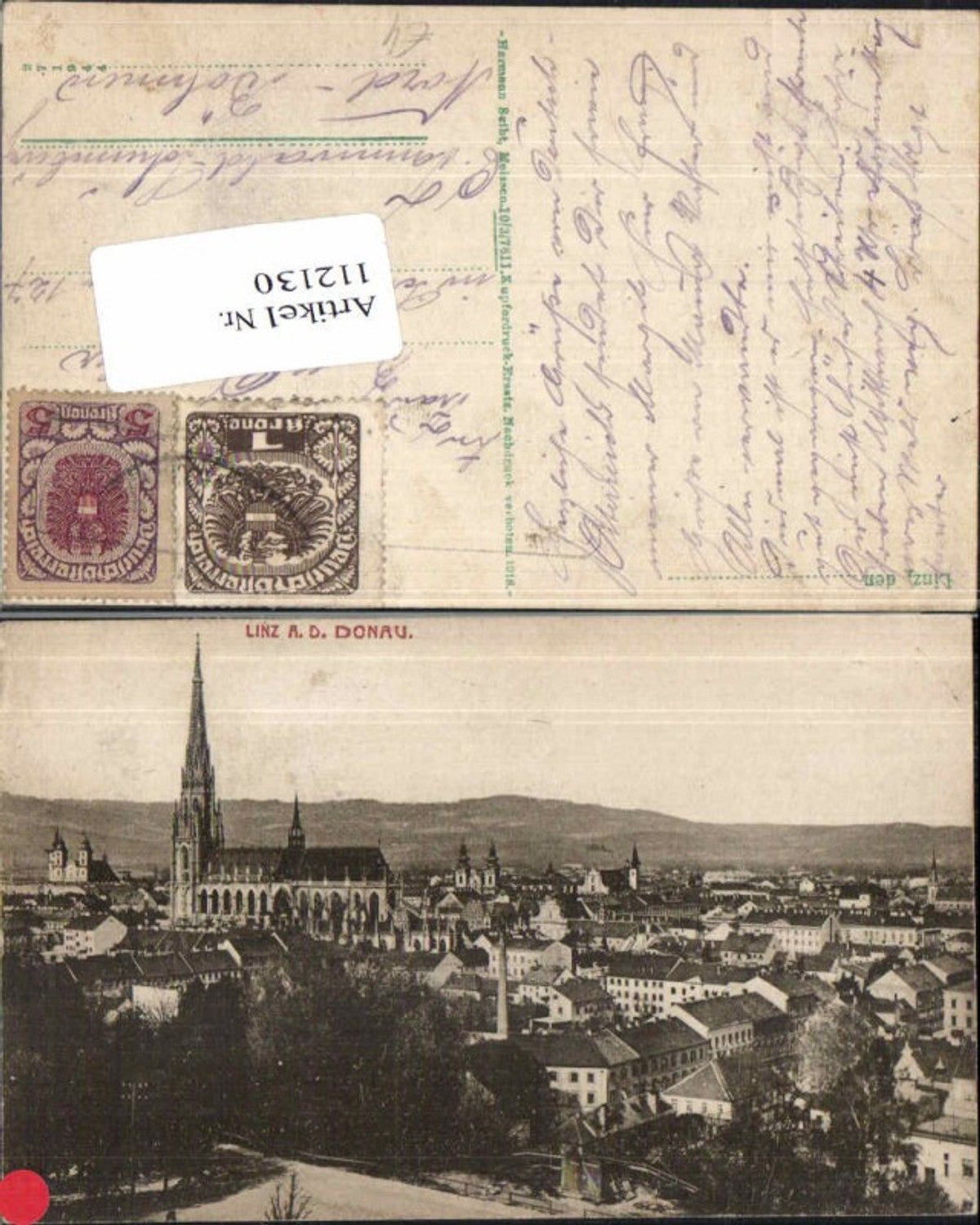 112130,Linz a.d. Donau Totale m. Dom Kirche