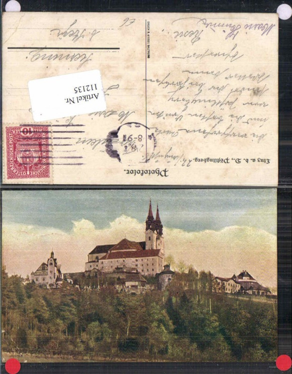 112135,Linz a.d. Donau Pöstlingberg Kirche Tolle Ansicht 1918