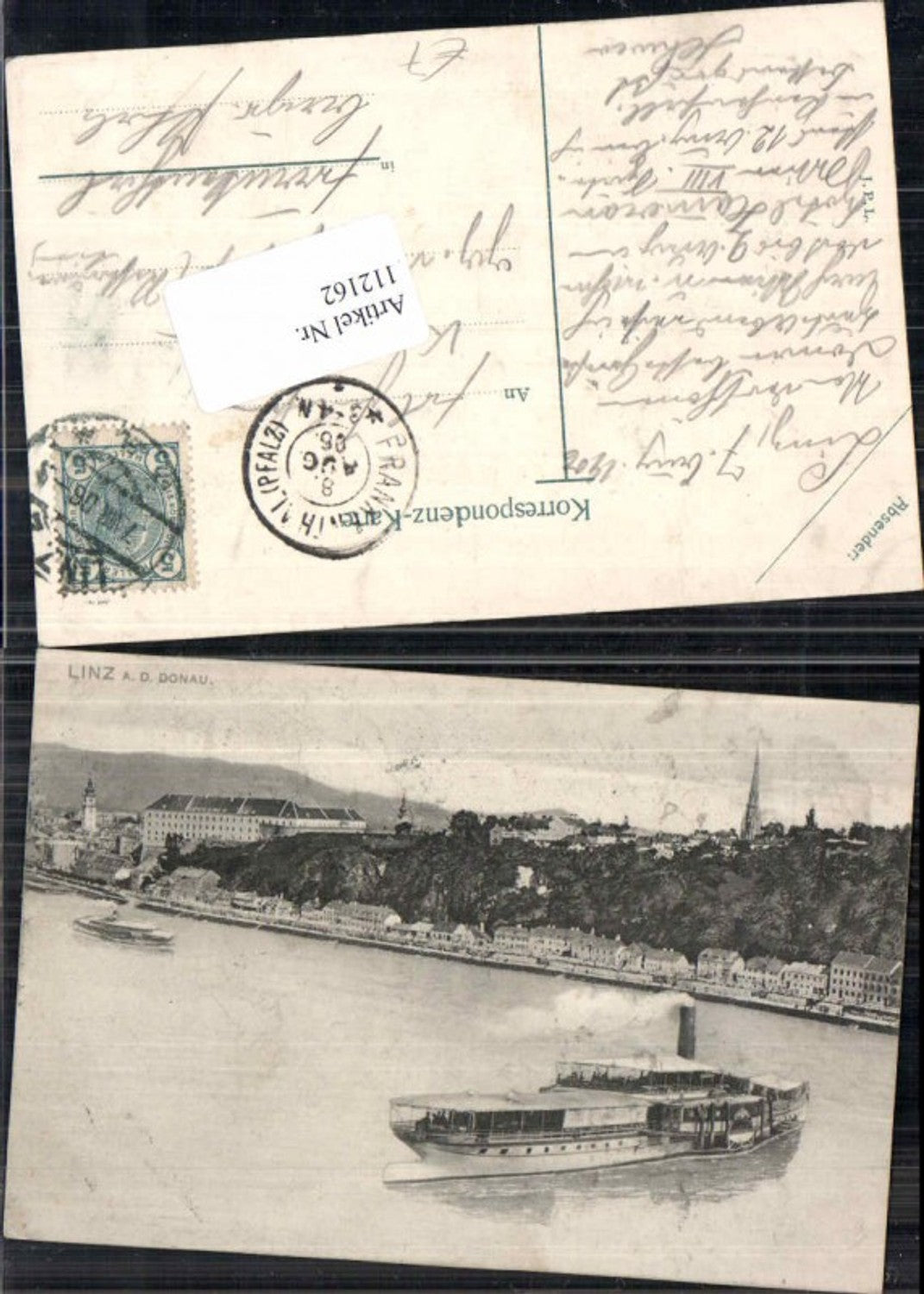 112162,Linz a.d. Donau Tolle Ansicht Donau Dampfer