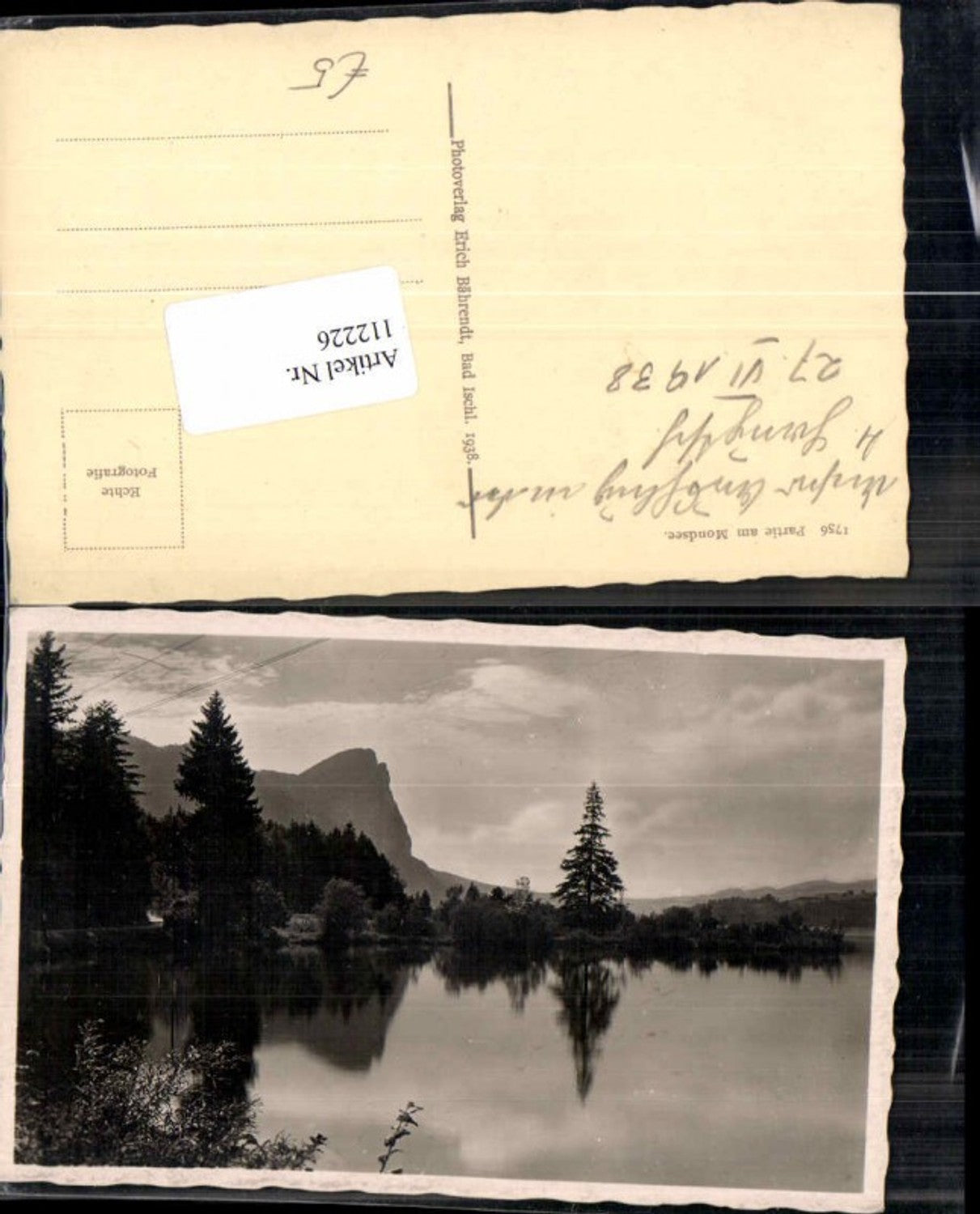 112226,Partie am Mondsee bei Plomberg 1938