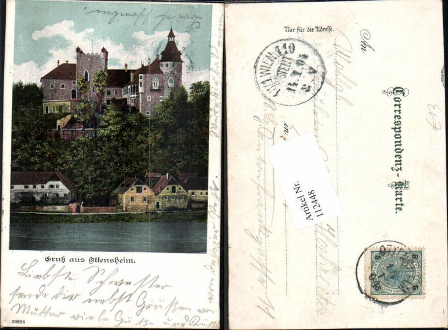 112448,Gruss aus Ottensheim bei Urfahr Linz 1900