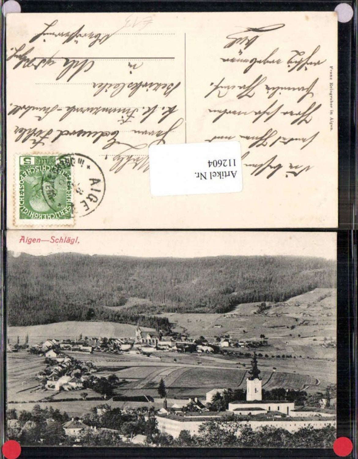 112604, Great view of Aigen Schlägl around 1908