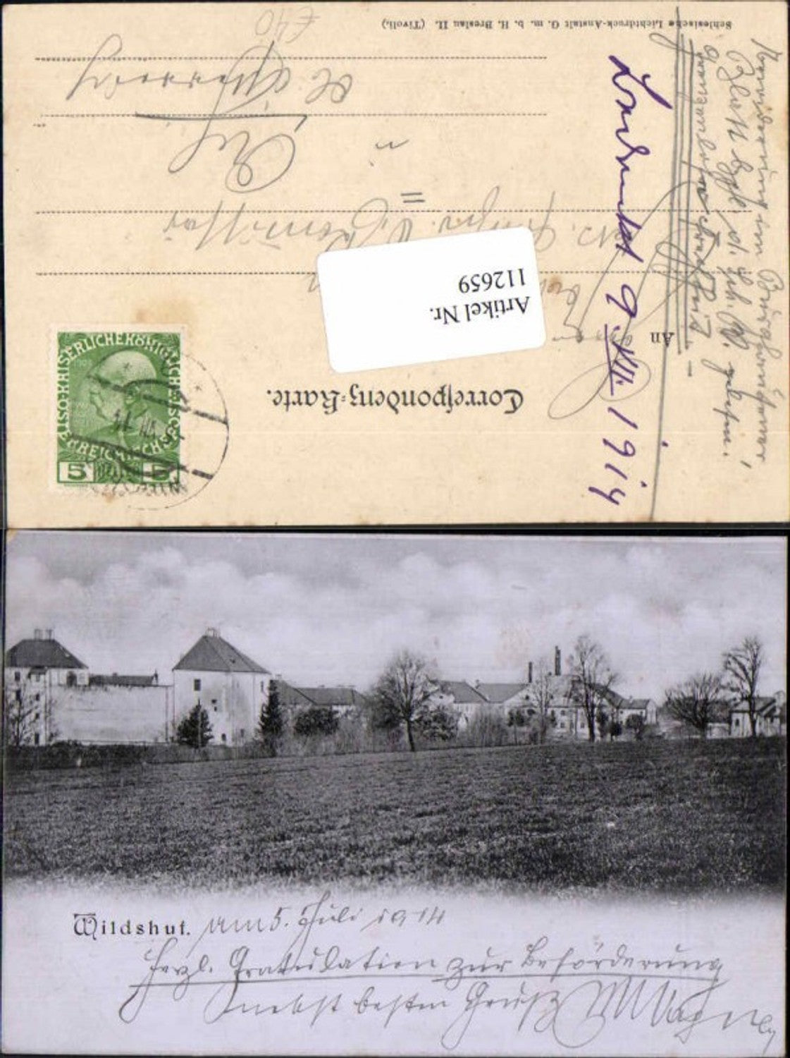 112659,sehr seltene FotoAK Wildshut bei St Pantaleon Riedersbach Kirchberg St Georgen Salzburg