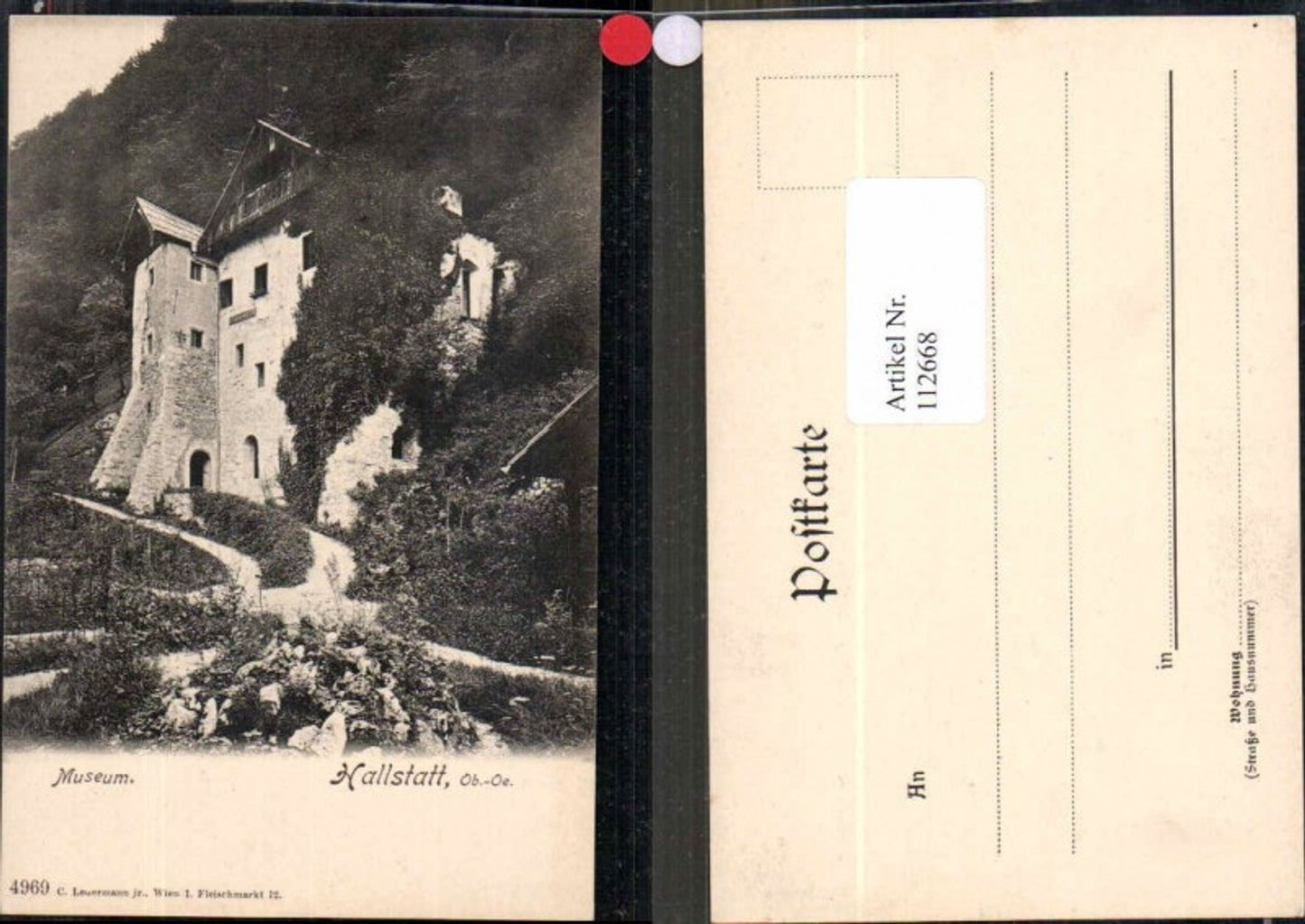 112668,Hallstatt Partie am Museum um 1905