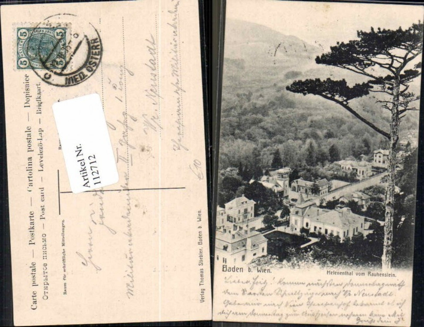 112712,Baden bei Wien Helenenthal v. Rauheinstein 1900