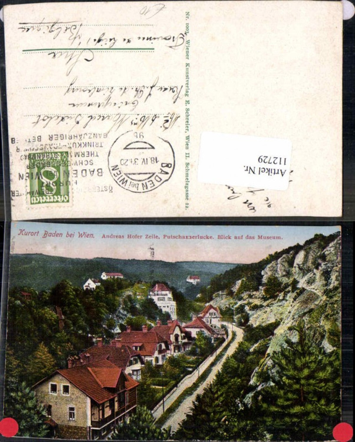 112729,Baden bei Wien Andreas Hofer Zeile Putschanerlucke Museum Helenental