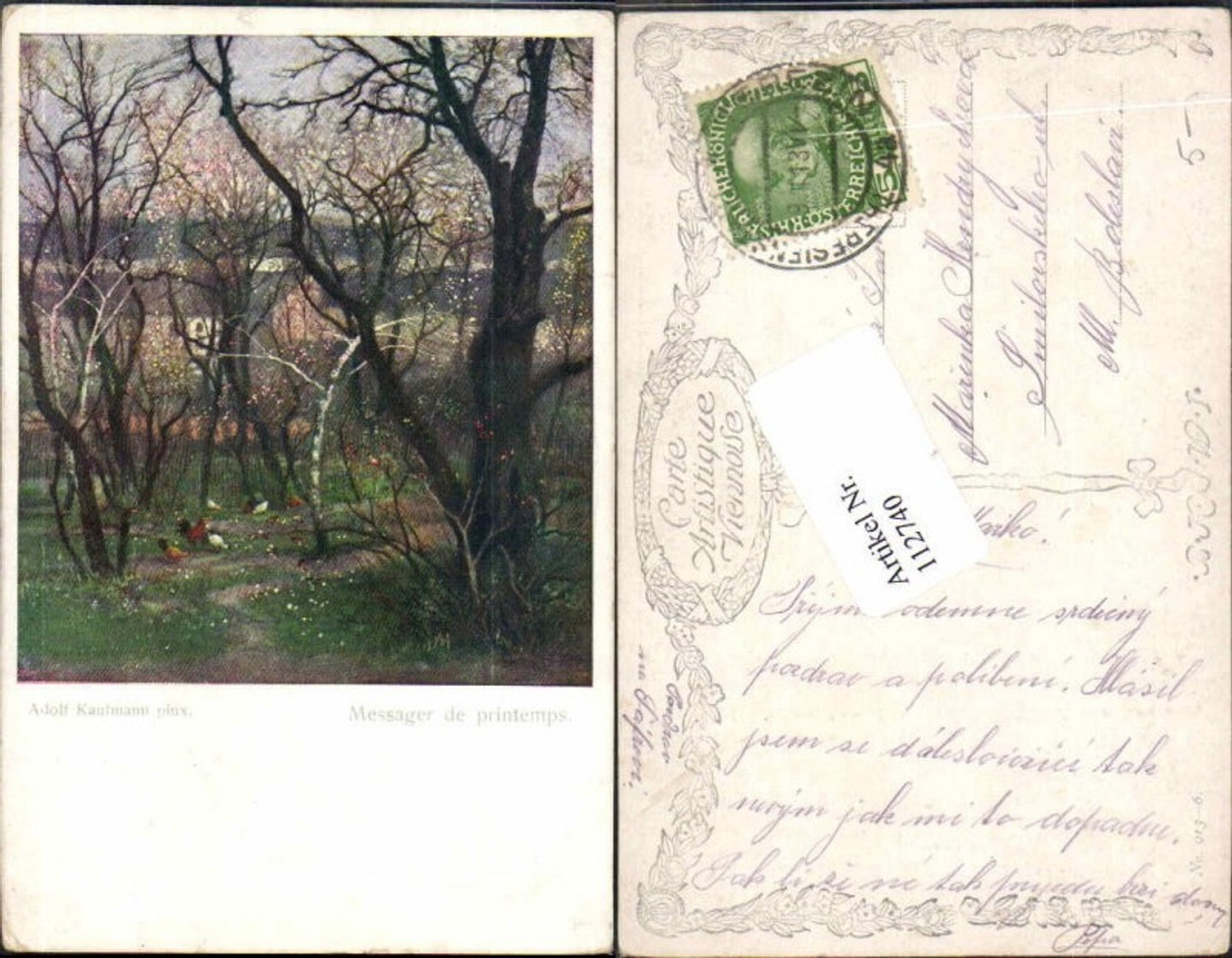 112740,Adolf Kaufmann sign. Messager de printemps B.K.W.I 913-6