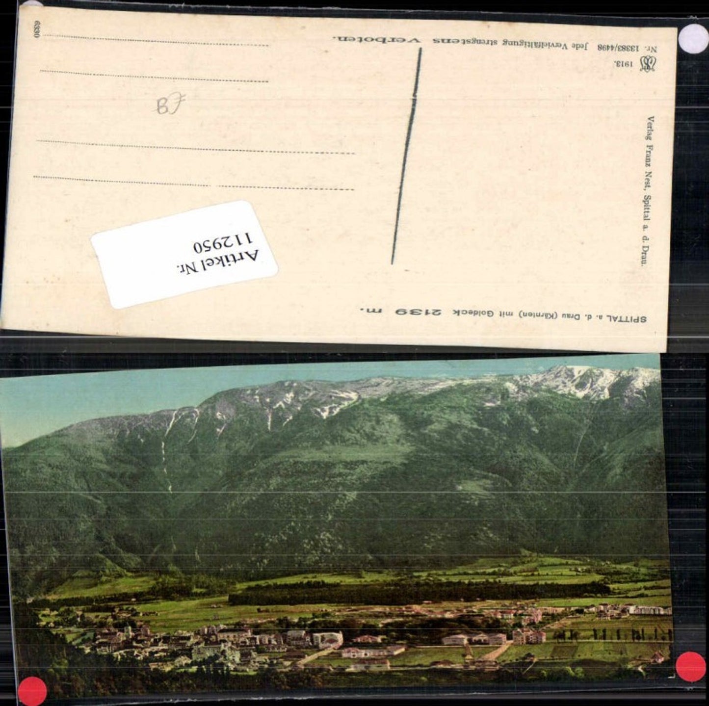 112950, Spittal an der Drau with Goldeck 1913