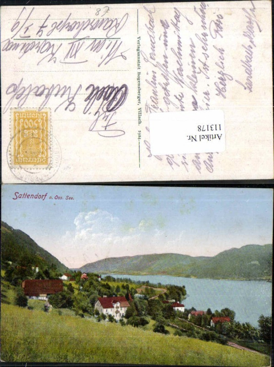 113178,Sattendorf am Ossiachersee Seltene Ansicht 1924