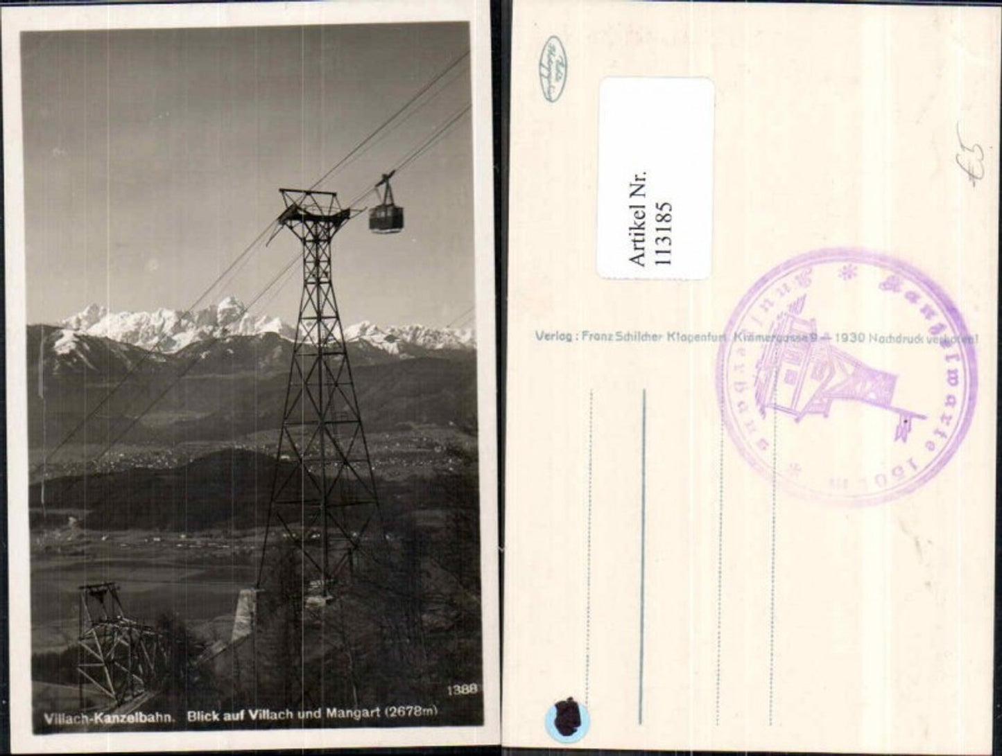 113185,Villach Kanzelbahn Seilbahn Annenheim