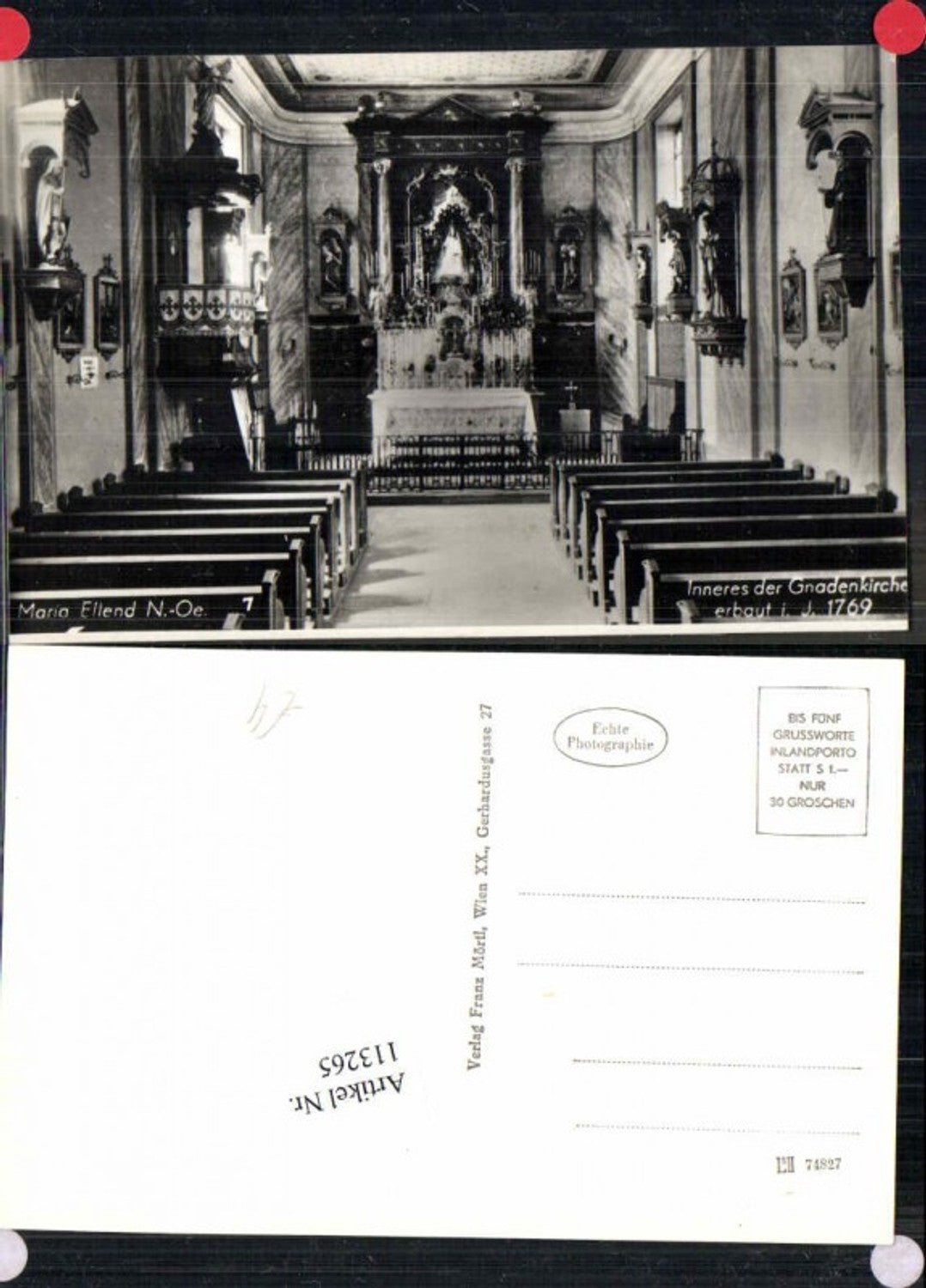 113265,Maria Ellend Kirche Innen