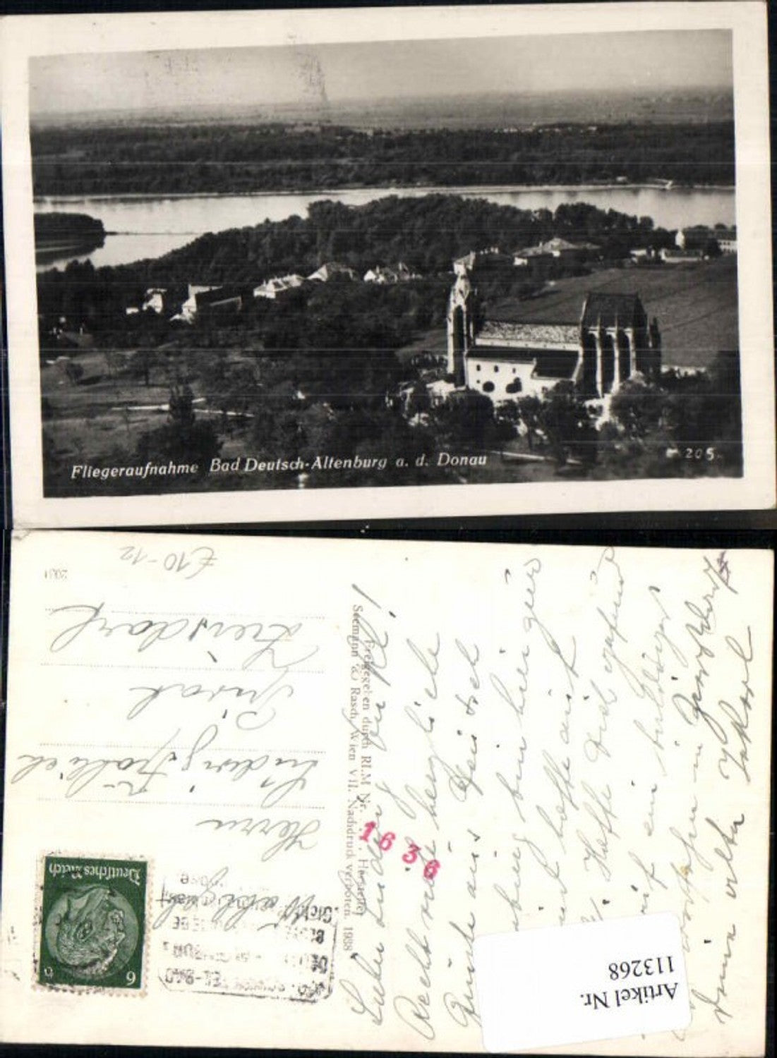 113268,Seltene Fliegeraufnahme Bad Deutsch Altenburg Carnuntum 1938
