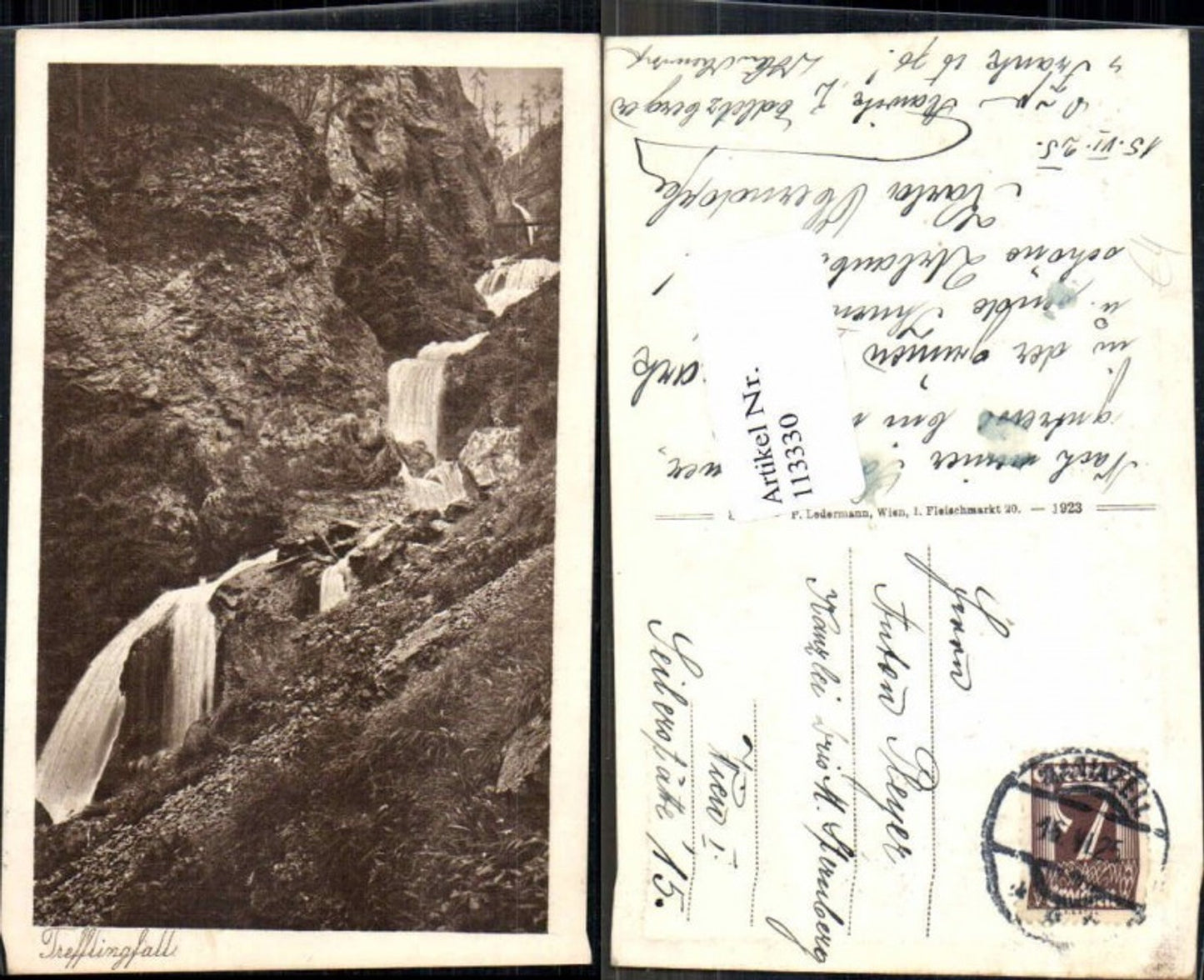 113330,Trefflingfall bei Gaming Kienberg 1923