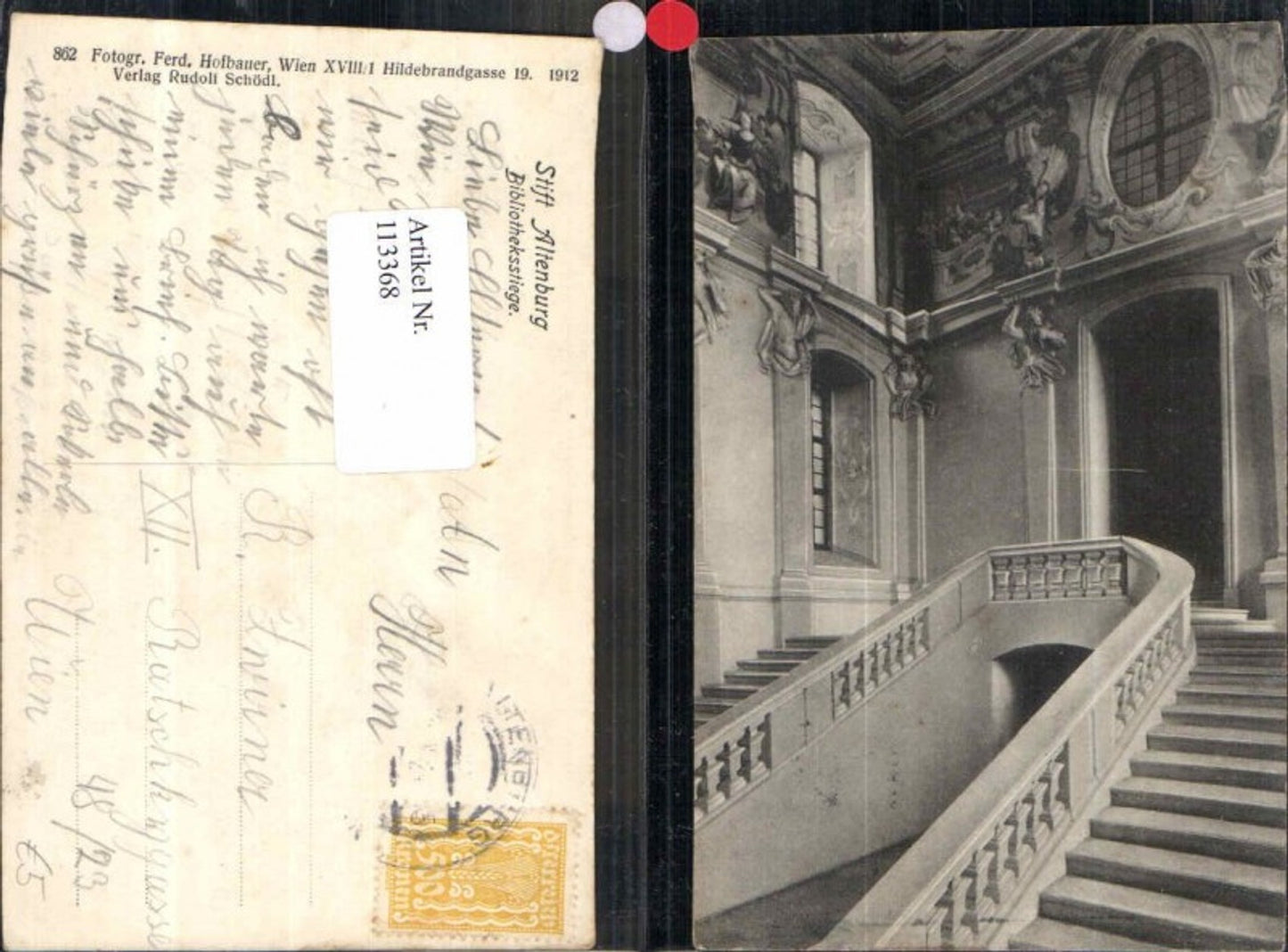 113368,Stift Altenburg bei Horn Bibliothekstiege