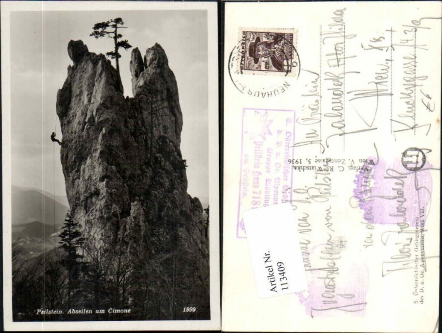 113409,Peilstein im Wienerwald Abseilen am Cimone