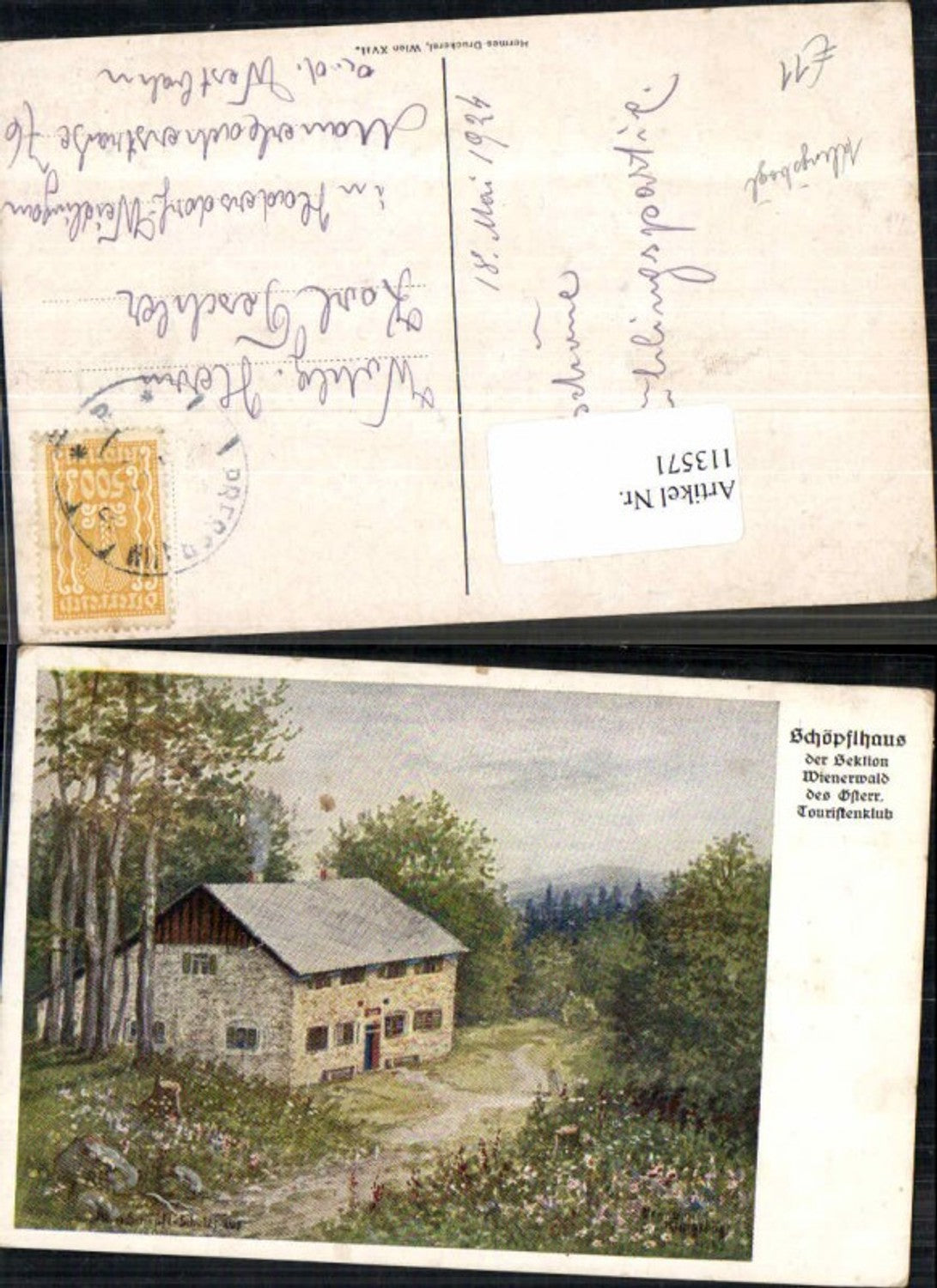 113571,Schöpflhaus Wienerwald bei St Corona am Schöpfl sign Klingsbögl