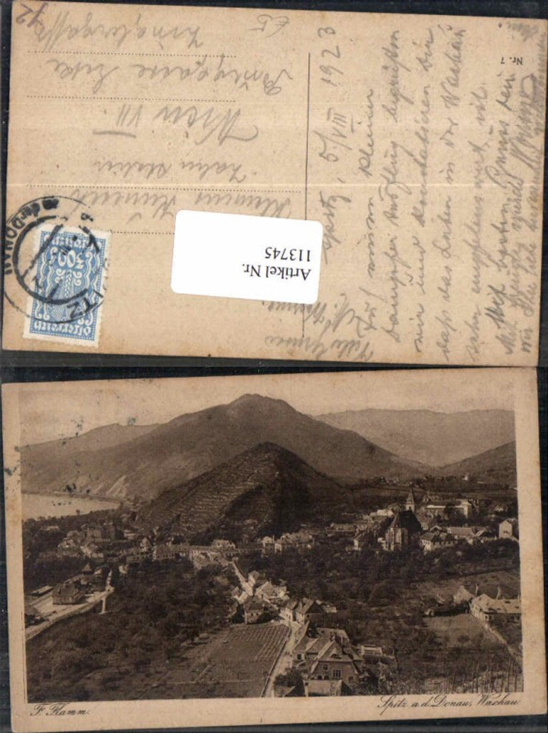 113745,F. Flamm Wachau Spitz a.d. Donau 1920