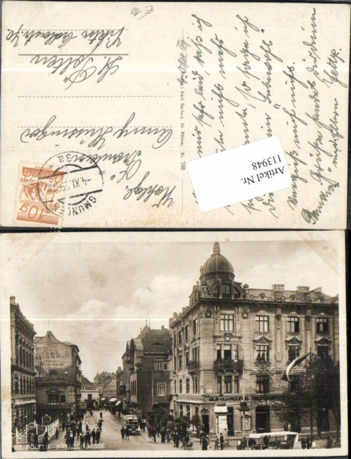 113948,St Pölten Kremserstrasse belebte Strassenpartie