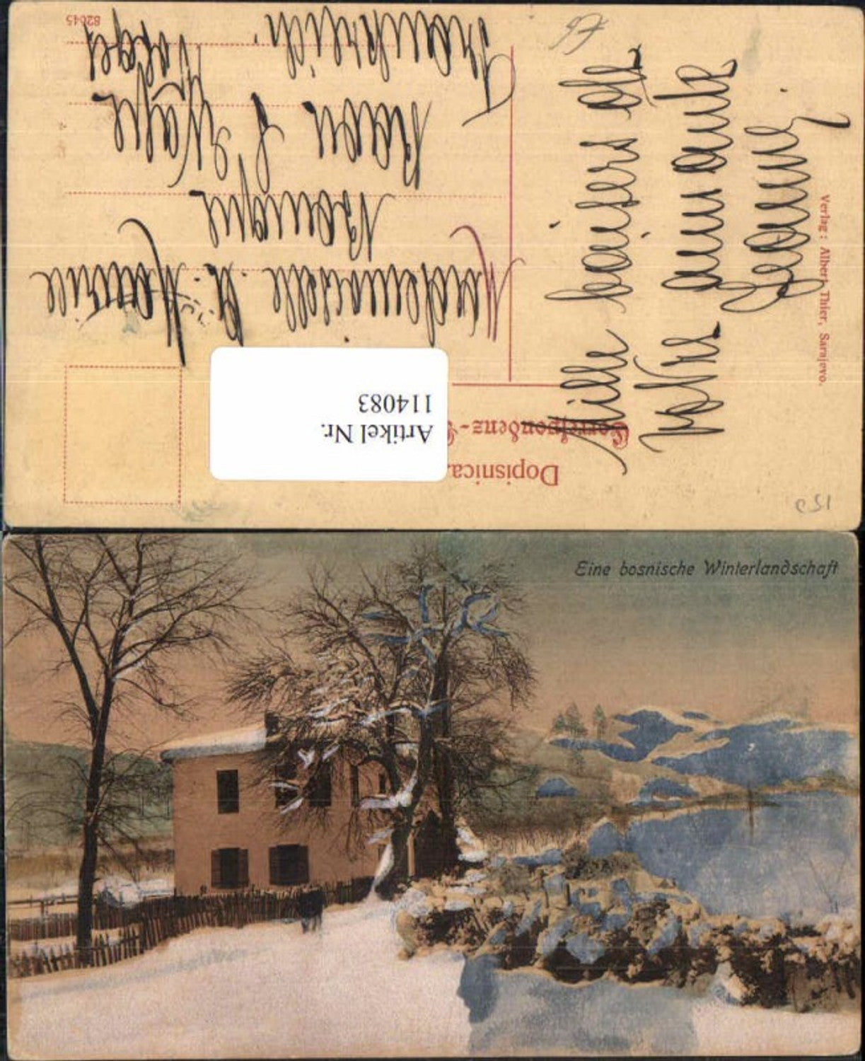 114083,Bosnische Winterlandschaft Winter Bosnien Haus Sarajevo Thier verlag