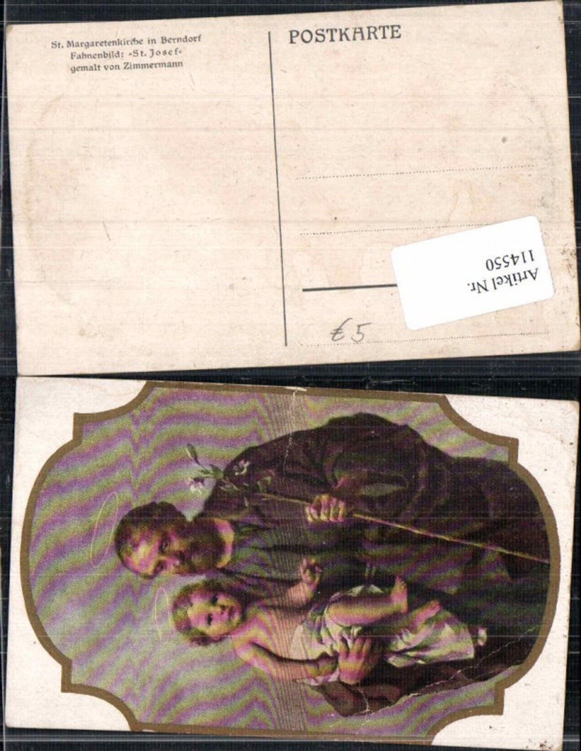 114550,Berndorf bei Baden St Margarethekirche Fahnenbild em Zimmermann