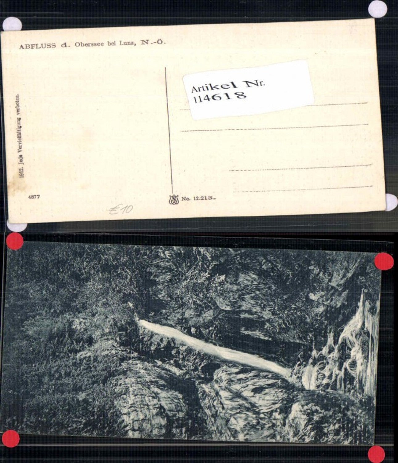 114618,Abfluss des Obersee bei Lunz am See Lunzersee 1912 seltene AK