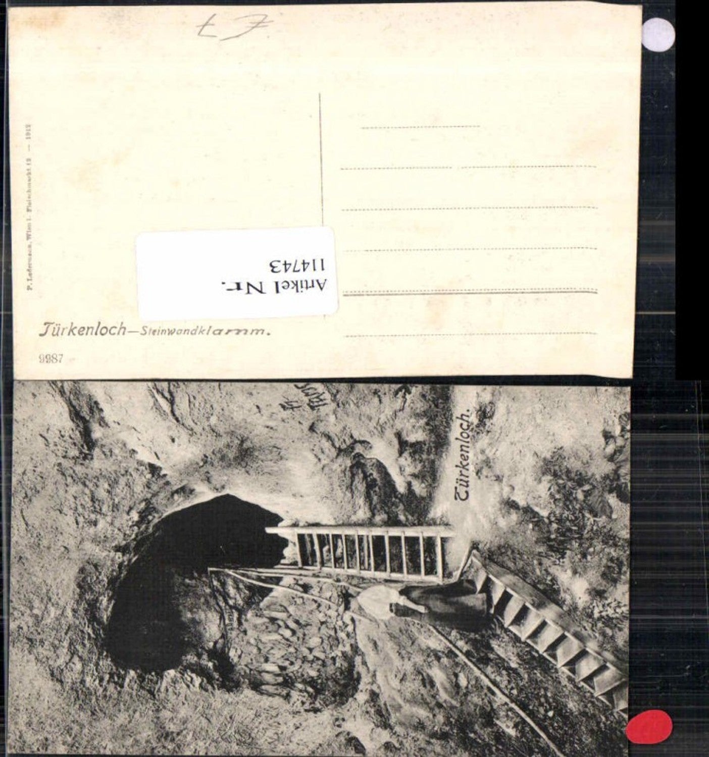 114743,Türkenloch Steinwandklamm bei Weissenbach a.d. Triesting Furth 1912
