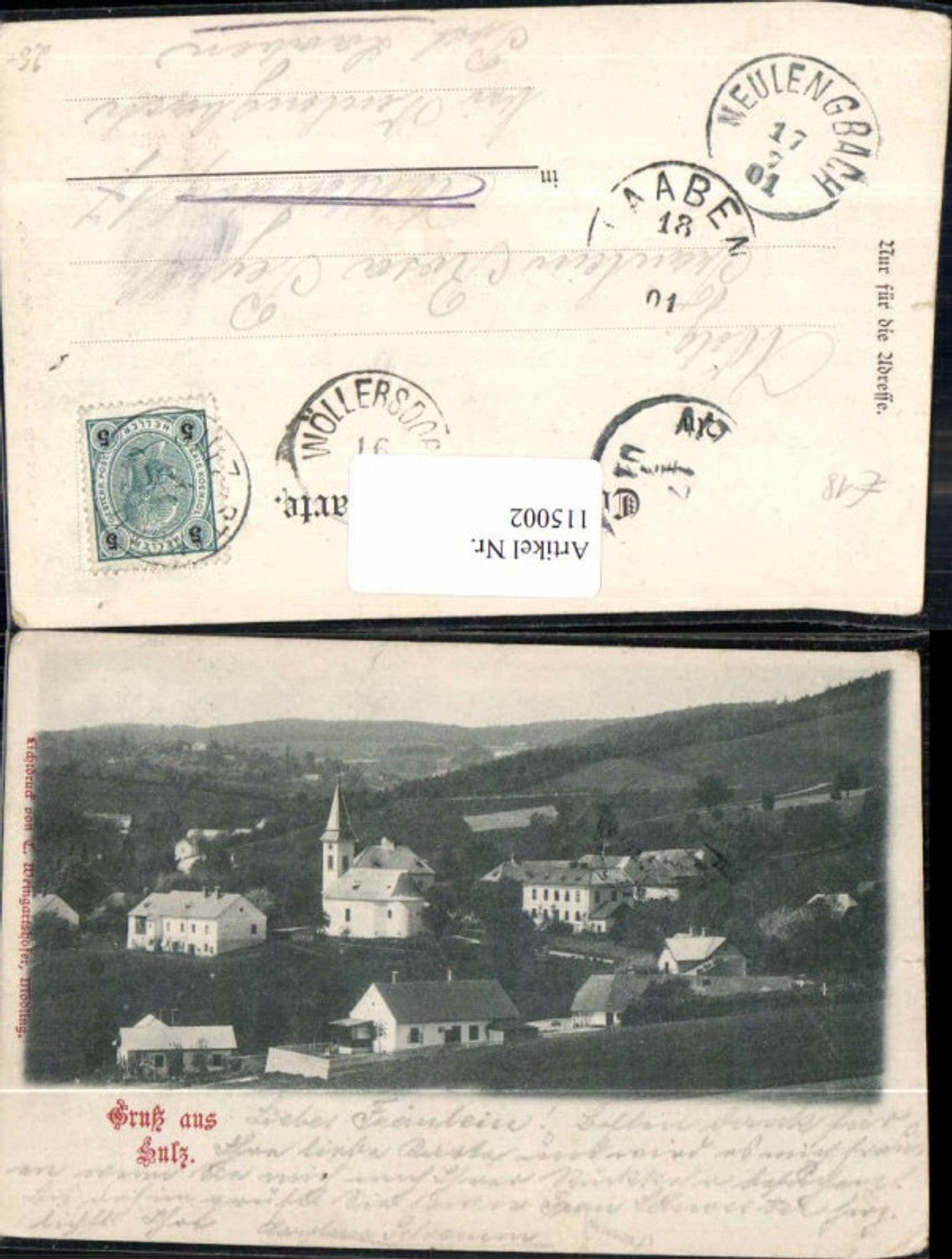 115002,Gruss aus Sulz Stangau 1900