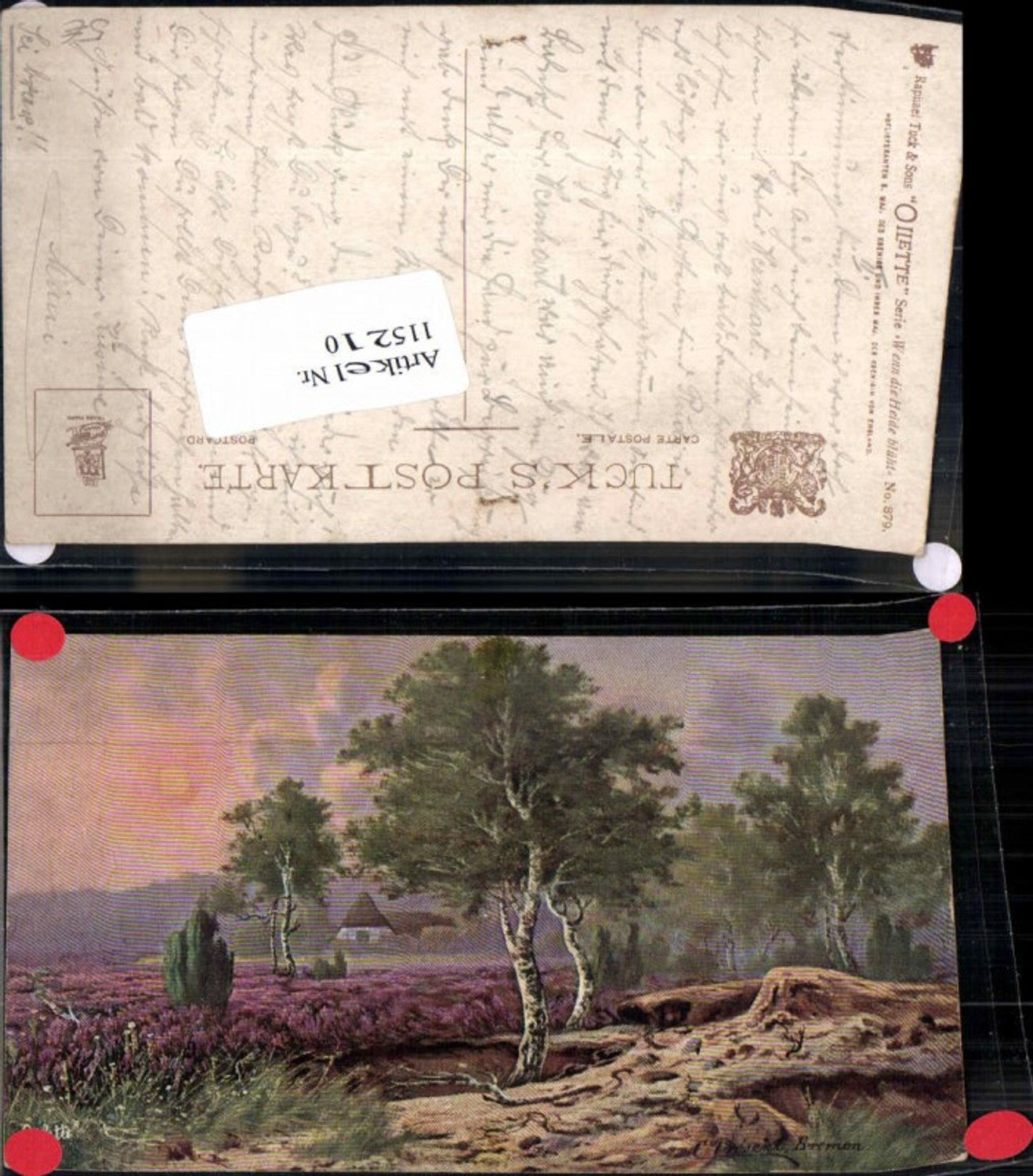 115210,R. Tuck 879 Oilette Wenn die Heide blüht