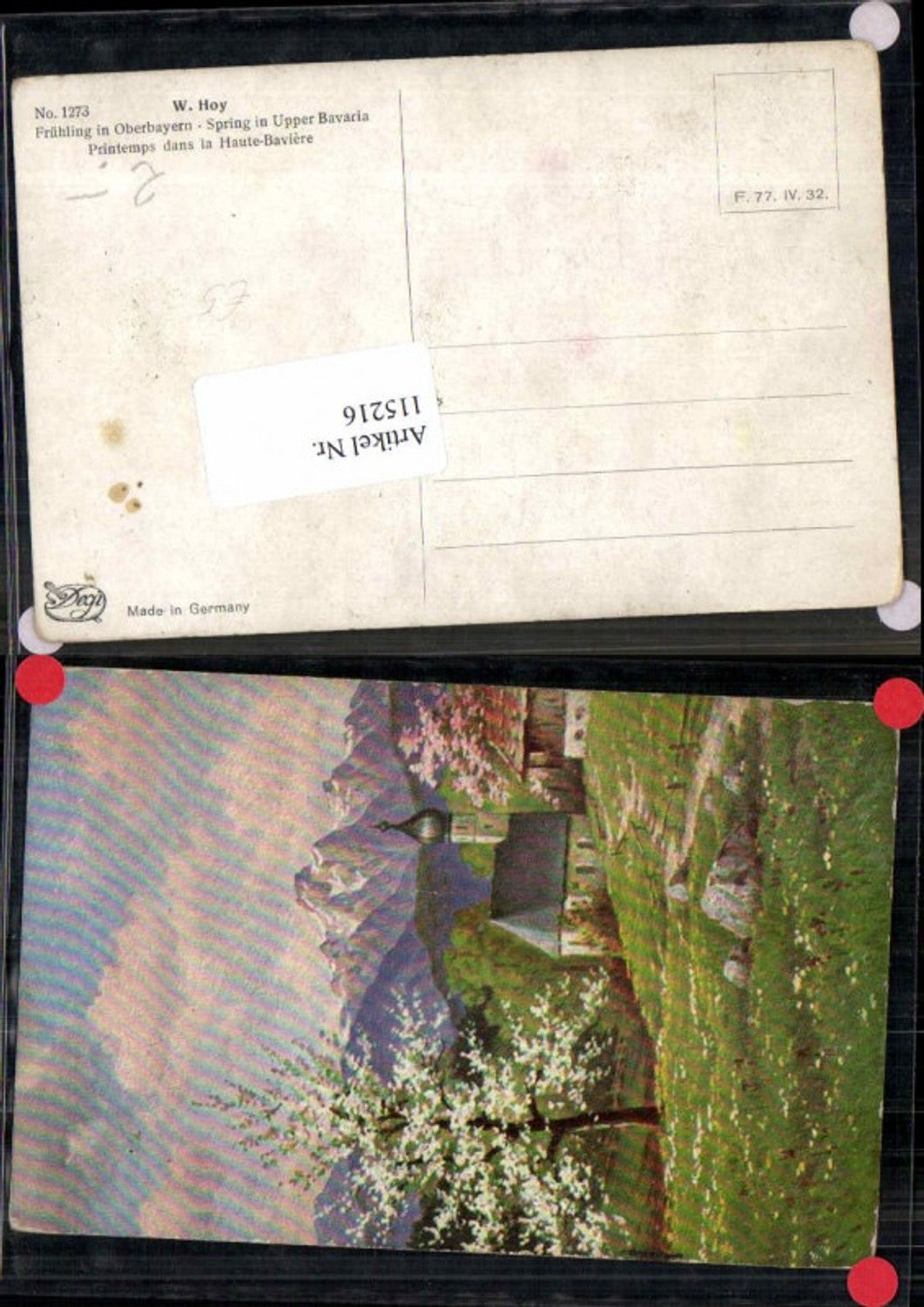 115216,Ölgemälde Imitations AK Degi 1273 W. Hoy Frühling in Oberbayern Berchtesgaden Ramsau