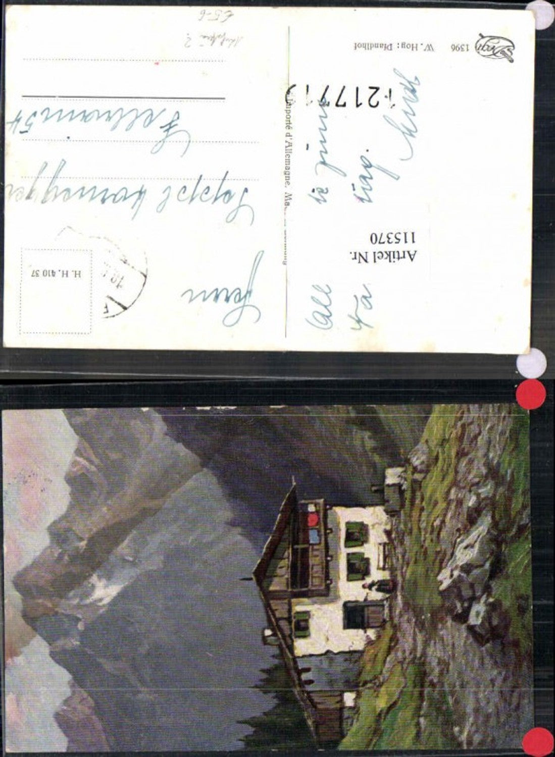 115370, Oil painting imitations AK Degi 1396 Walter Hoy Pfandlhof near Kufstein Tyrol