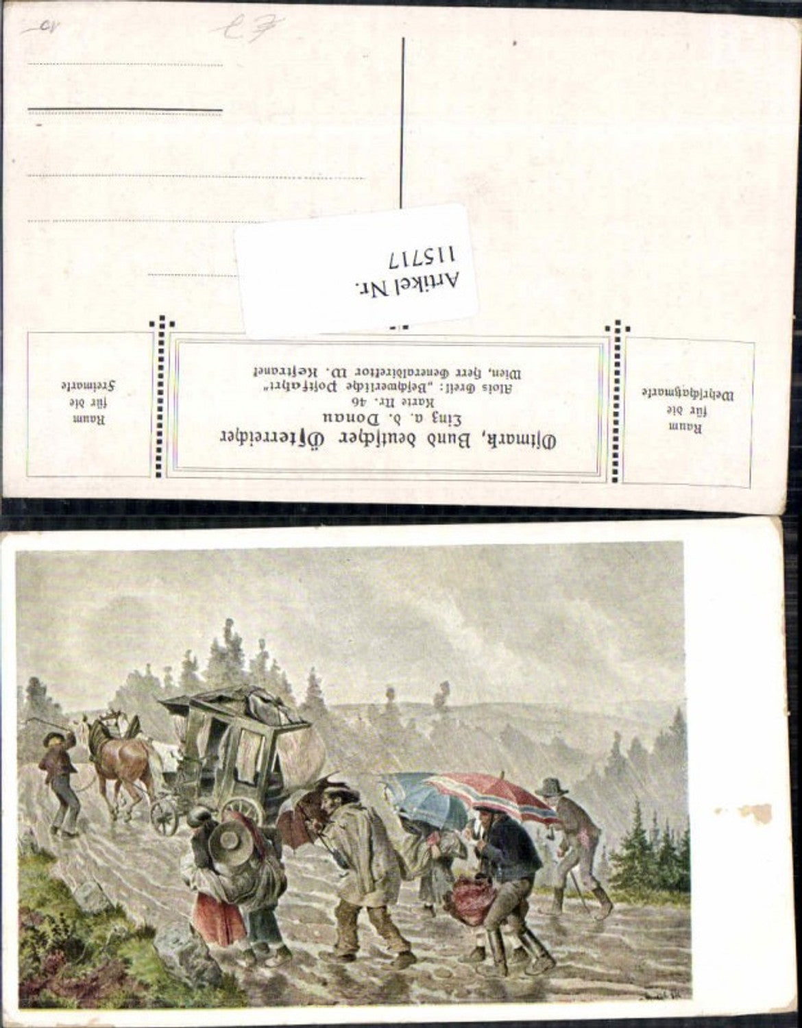 115717,Ostmark Bund deutscher Österreicher 46 Alois Greil sign. Kutsche Postkutsche