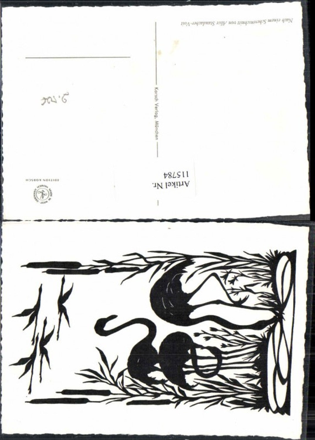 115784,Scherenschnitt Silhouette Alice Staudacher Voit Pelikane